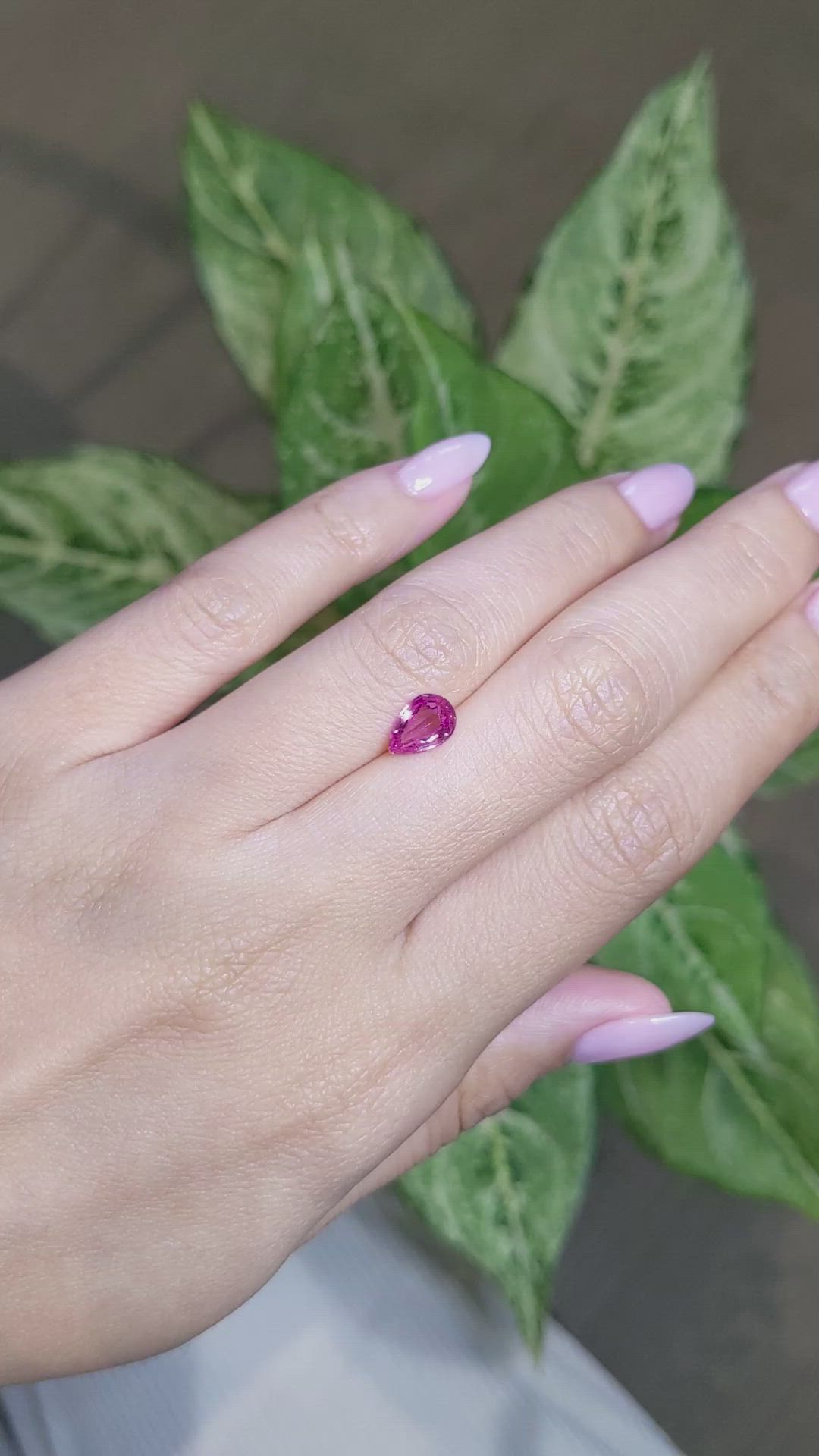 1.27 Ct. Pink Sapphire from Madagascar Size Video