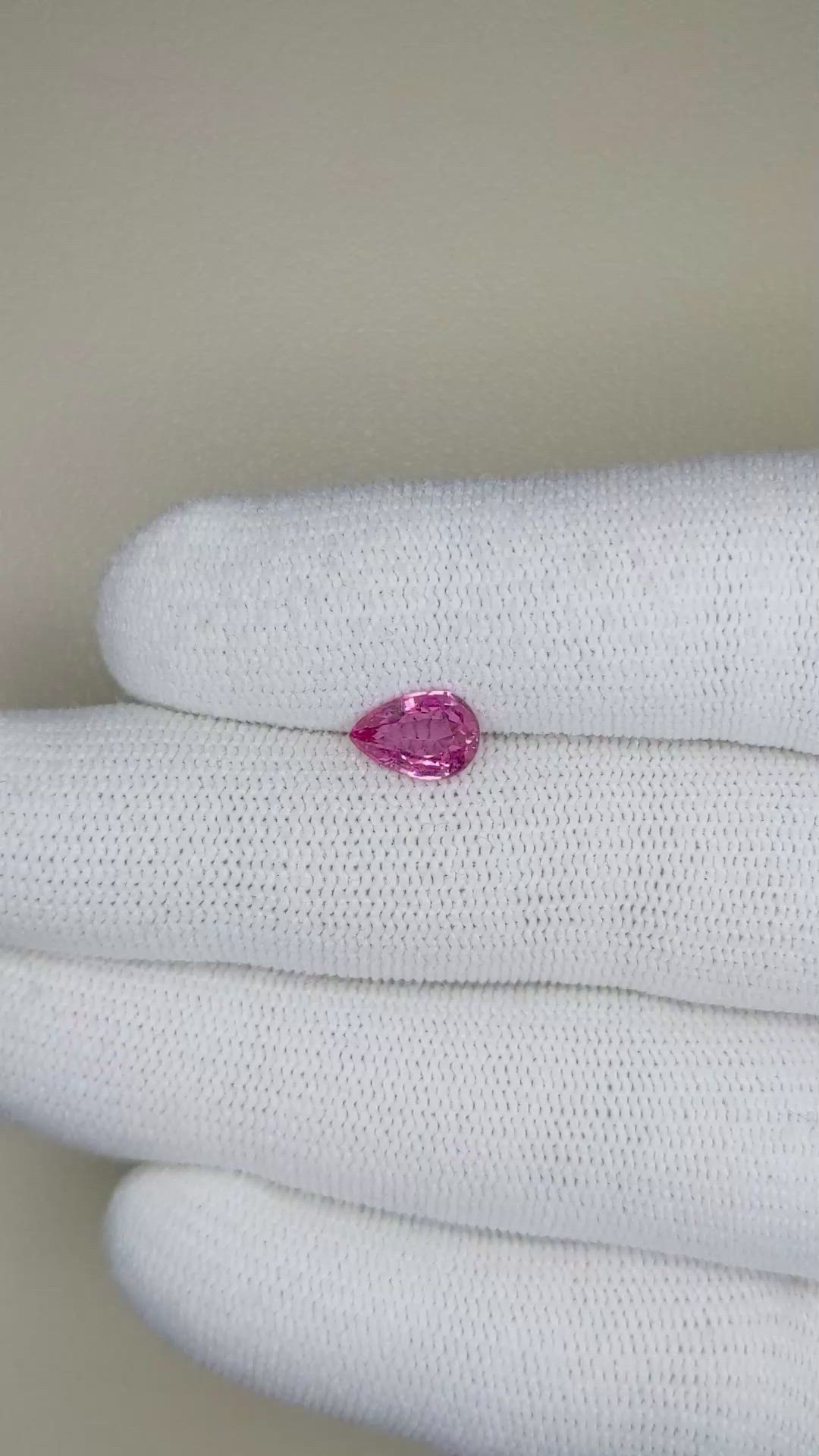1.27 Ct. Pink Sapphire from Madagascar Size Video