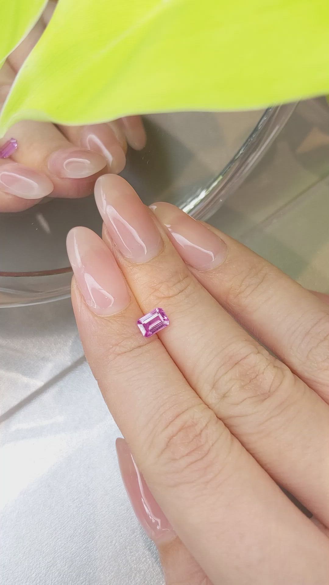 0.72 Ct. Pink Sapphire from Ceylon (Sri Lanka) Size Video