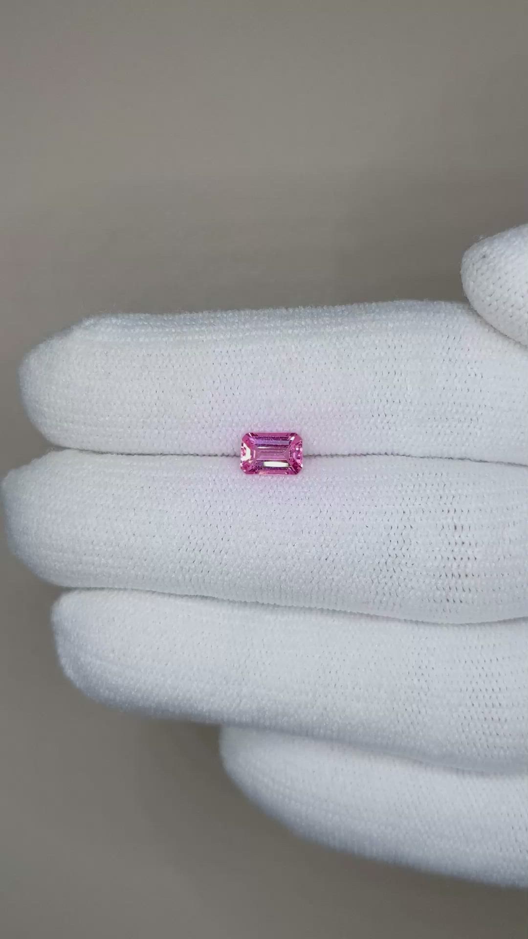 0.72 Ct. Pink Sapphire from Ceylon (Sri Lanka) Size Video