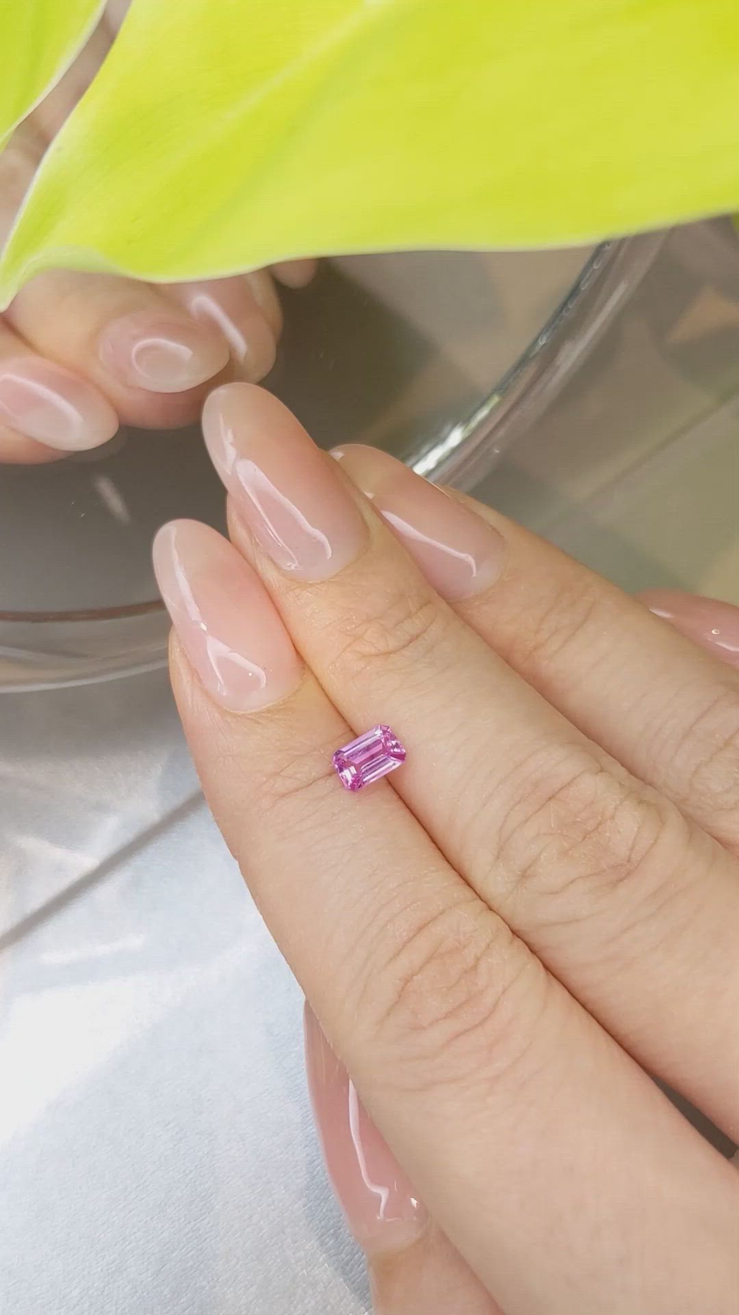 0.72 Ct. Pink Sapphire from Ceylon (Sri Lanka) Size Video