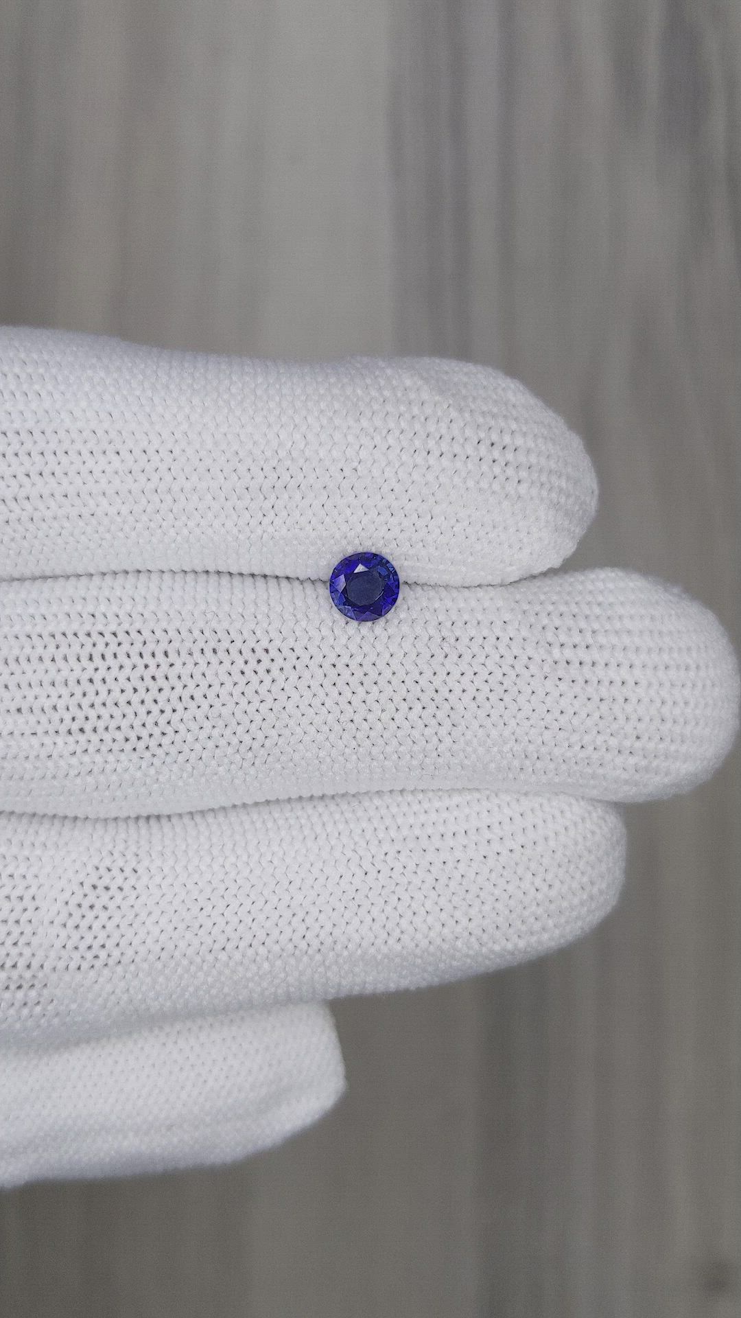 0.49 Ct. Blue Sapphire from Ceylon (Sri Lanka) Size Video