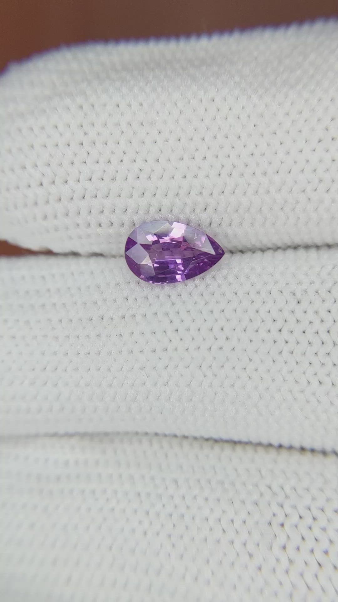 0.89 Ct. Purple Sapphire from Ceylon (Sri Lanka) Size Video