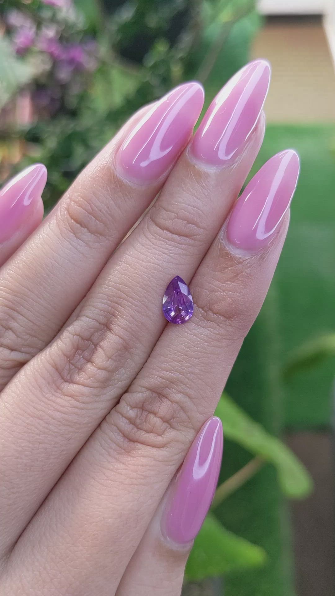 0.89 Ct. Purple Sapphire from Ceylon (Sri Lanka) Size Video