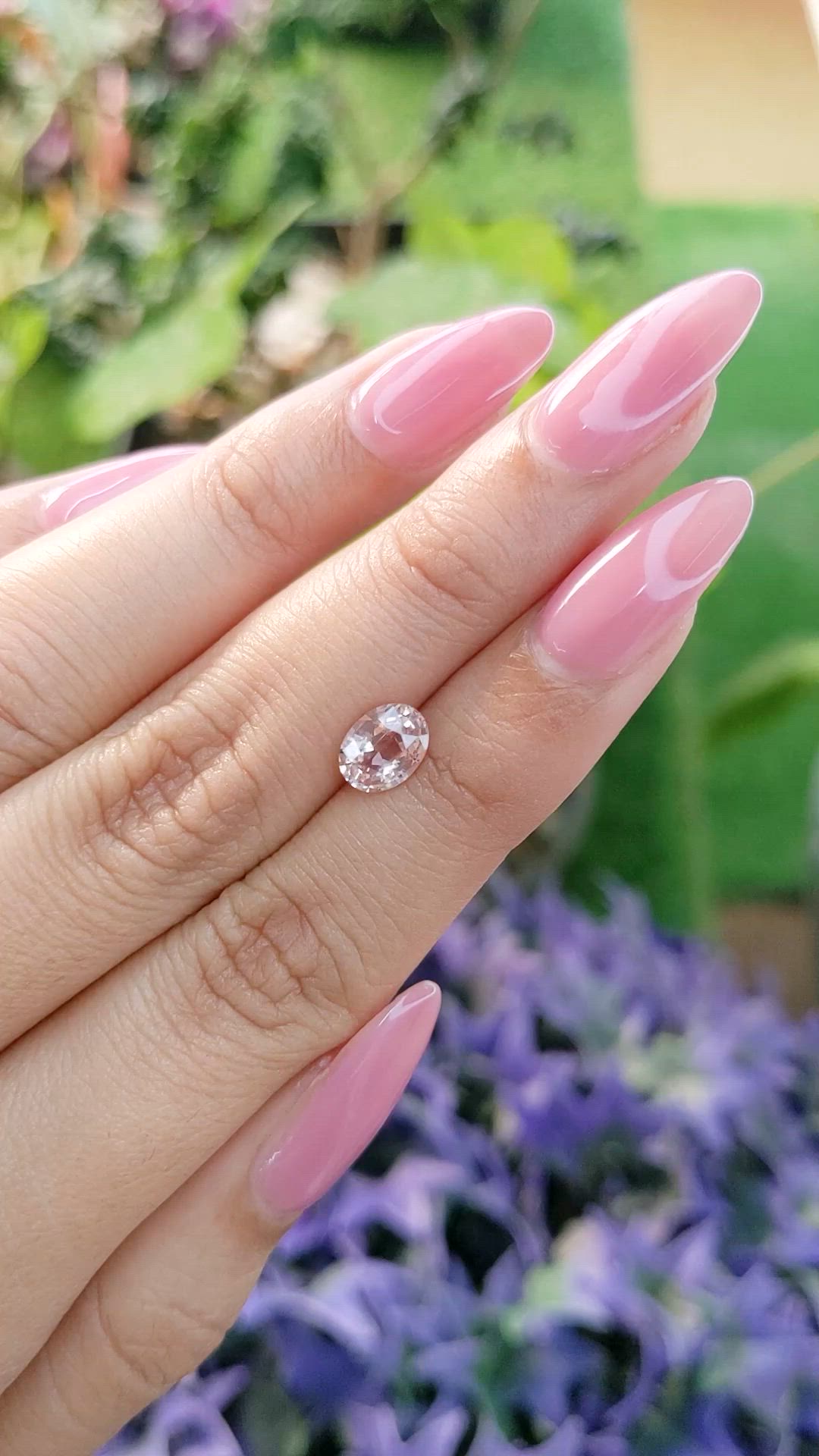 1.28 Ct. Peach Sapphire from Ceylon (Sri Lanka) Size Video