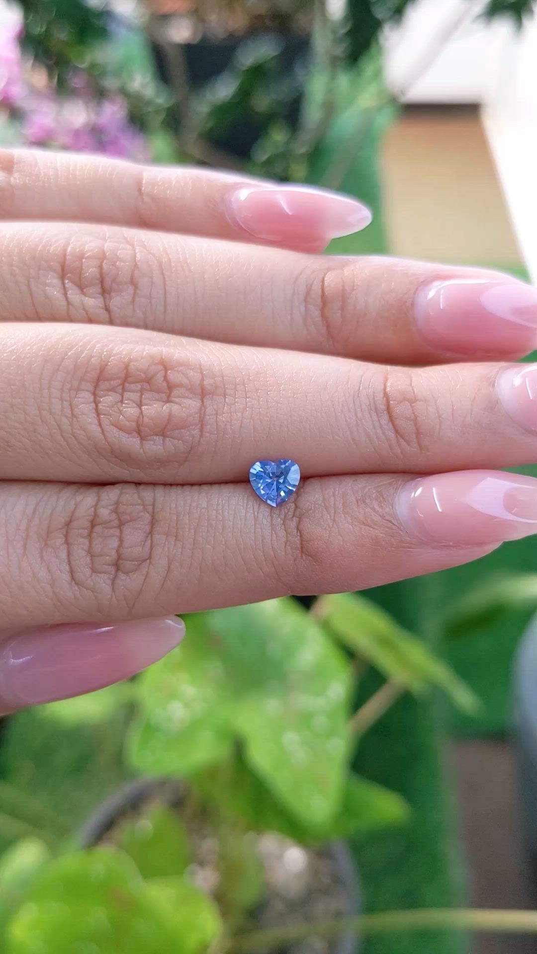 0.55 Ct. Blue Sapphire from Ceylon (Sri Lanka) Size Video