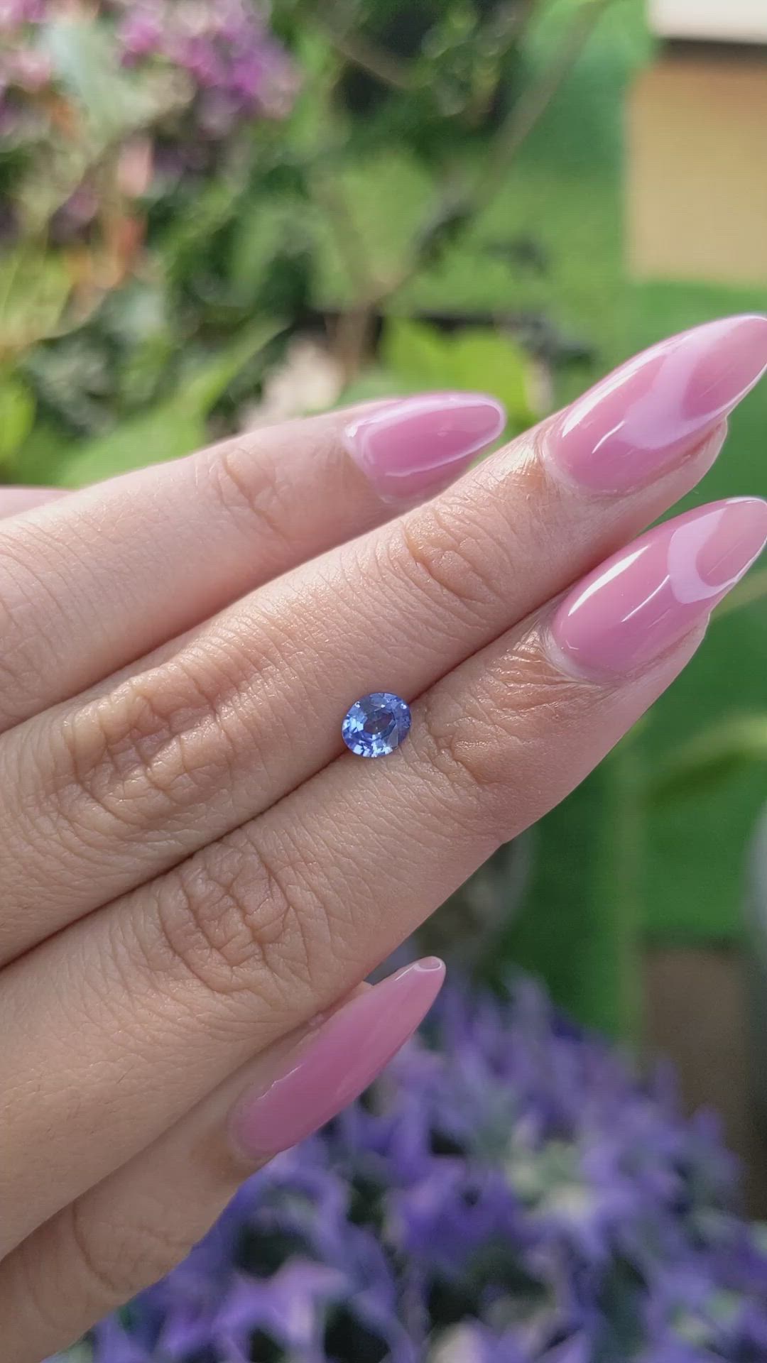 0.54 Ct. Blue Sapphire from Ceylon (Sri Lanka) Size Video