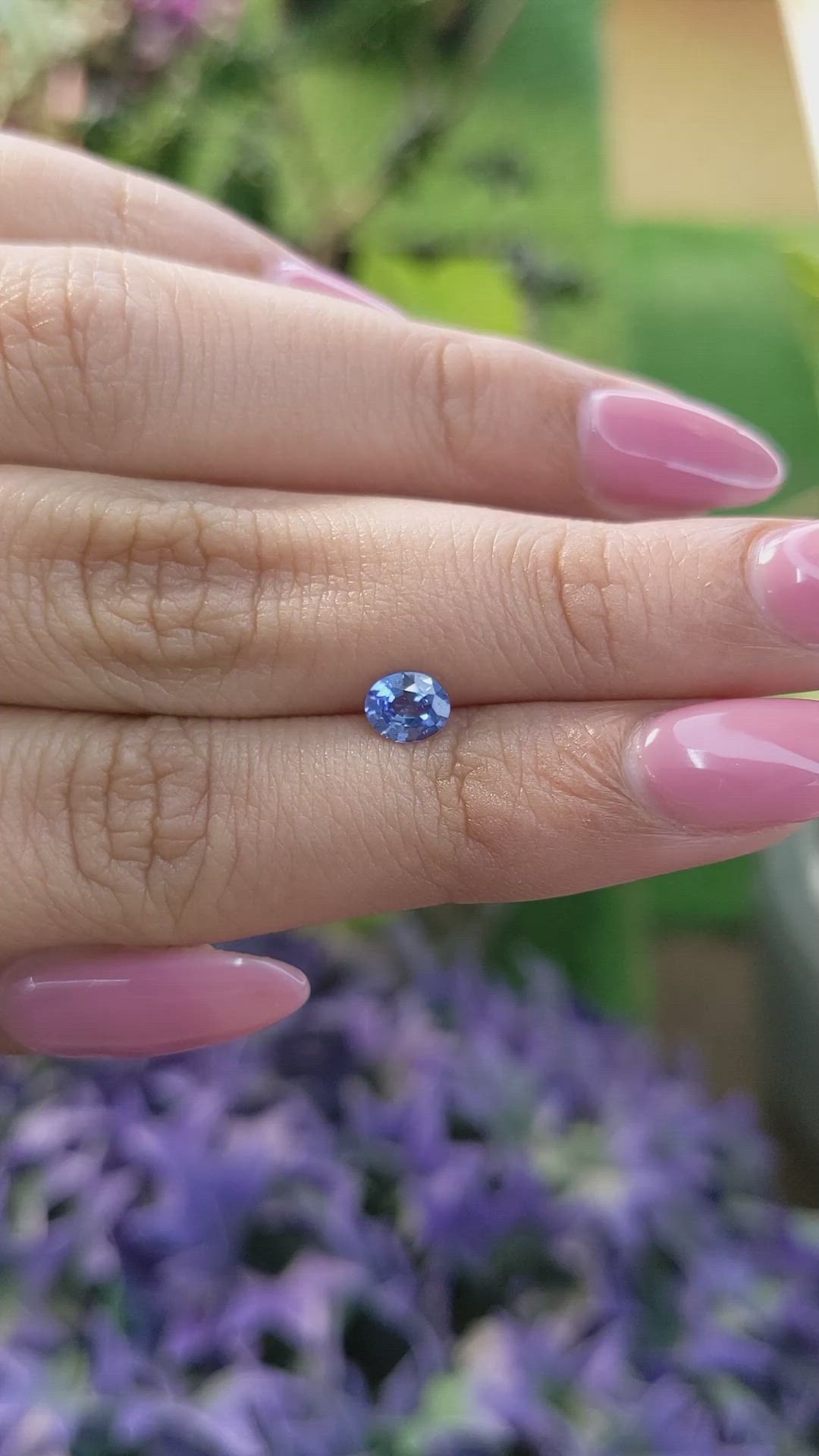 0.54 Ct. Blue Sapphire from Ceylon (Sri Lanka) Size Video