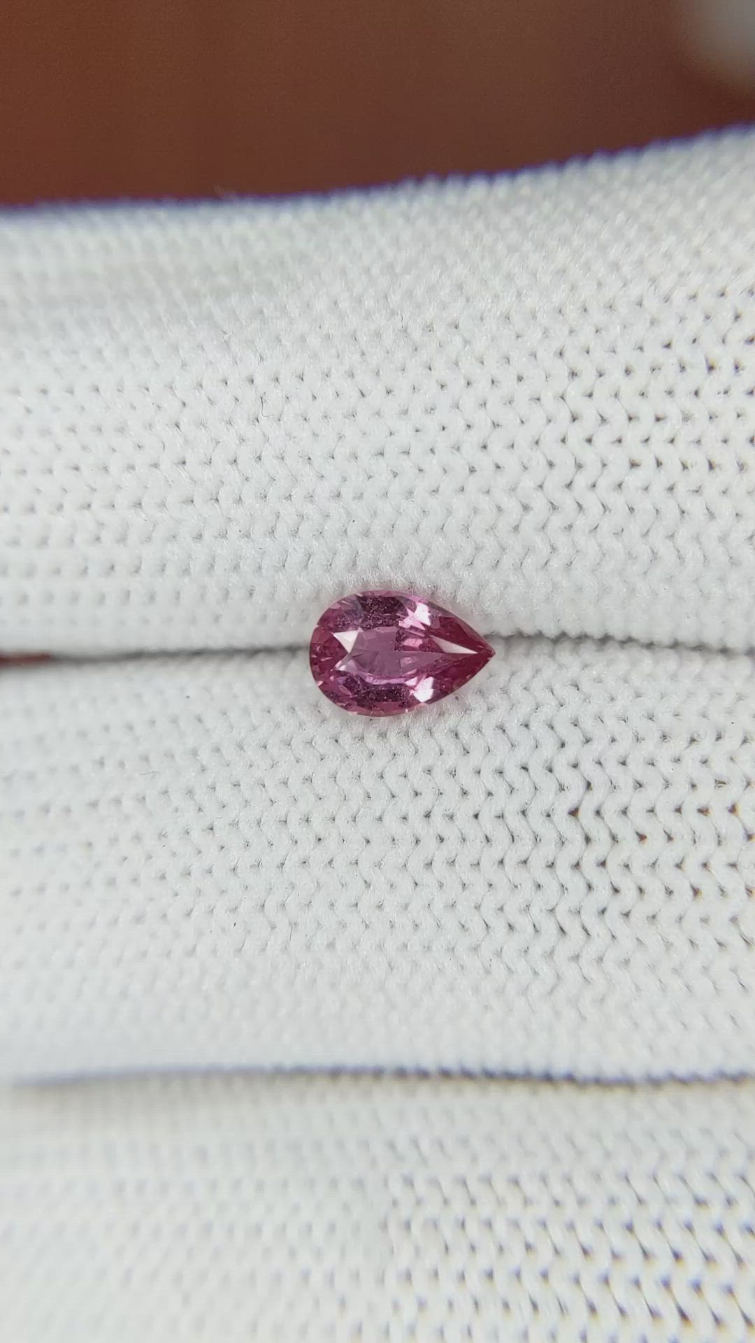 0.77 Ct. Pink Sapphire from Ceylon (Sri Lanka) Size Video