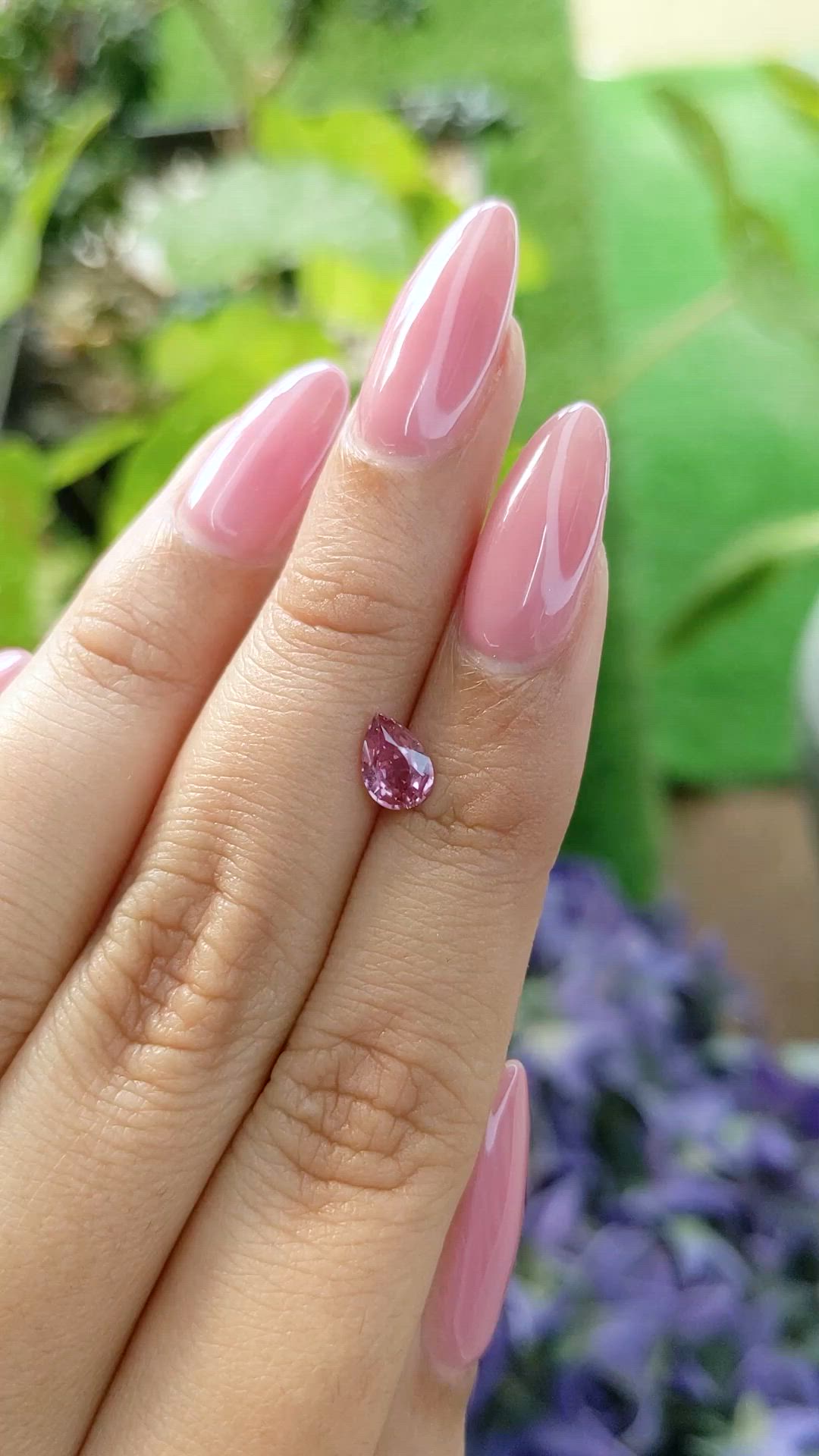 0.77 Ct. Pink Sapphire from Ceylon (Sri Lanka) Size Video