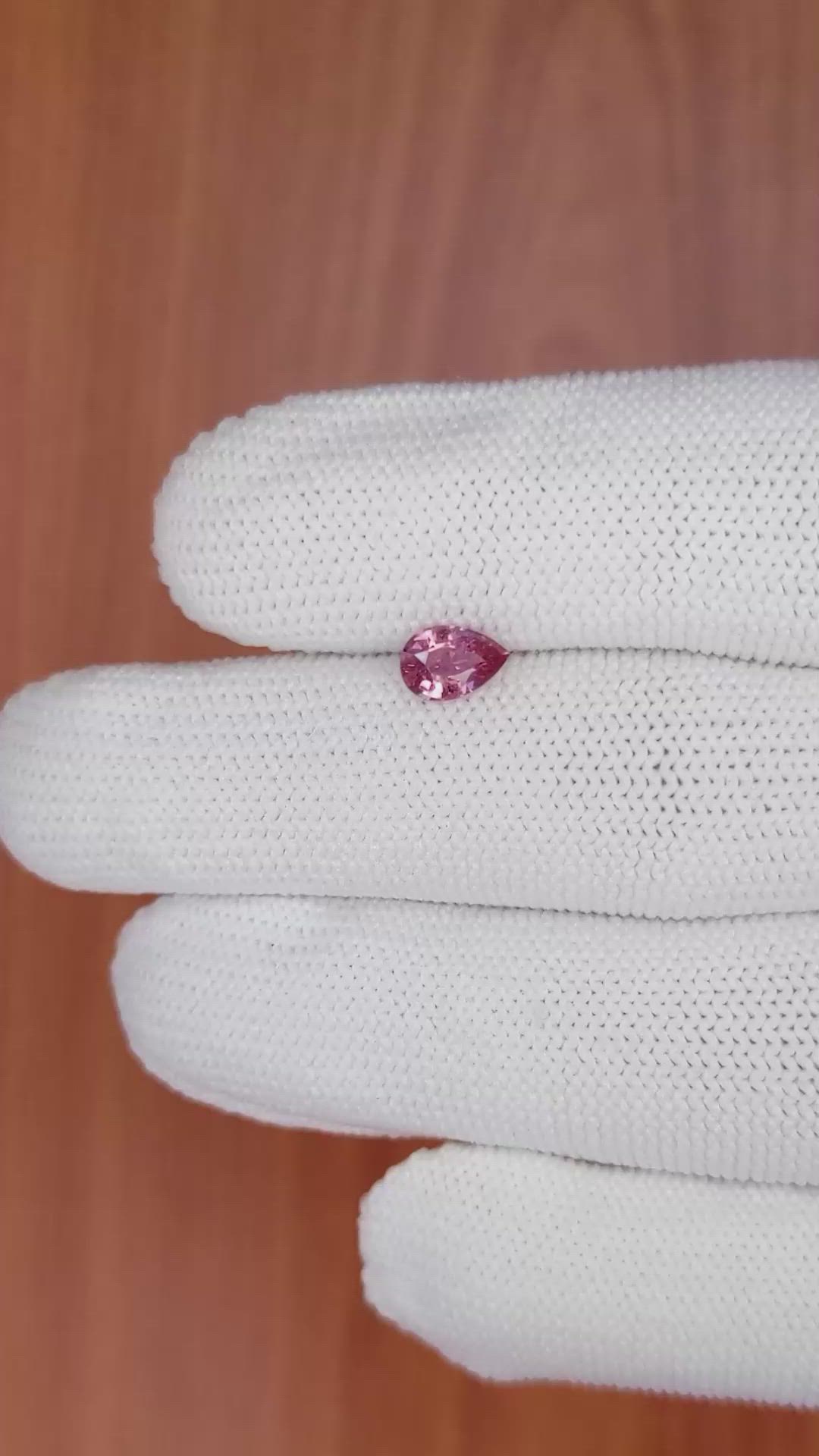 0.77 Ct. Pink Sapphire from Ceylon (Sri Lanka) Size Video