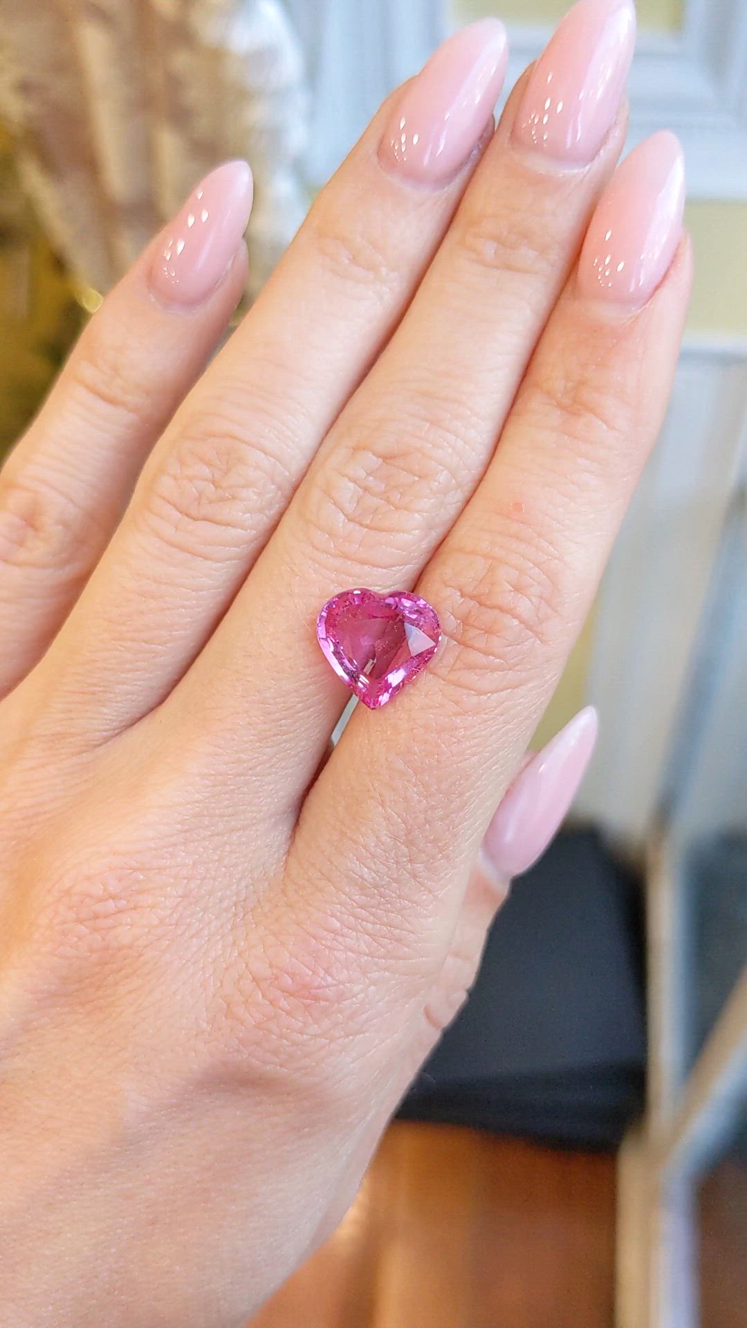 5.13 Ct. Pink Sapphire from Madagascar Size Video