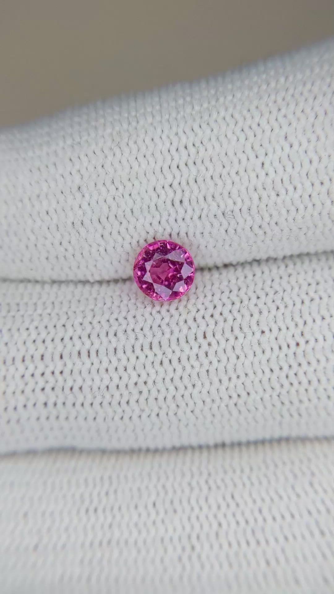 0.99 Ct. Pink Sapphire from Ceylon (Sri Lanka) Size Video