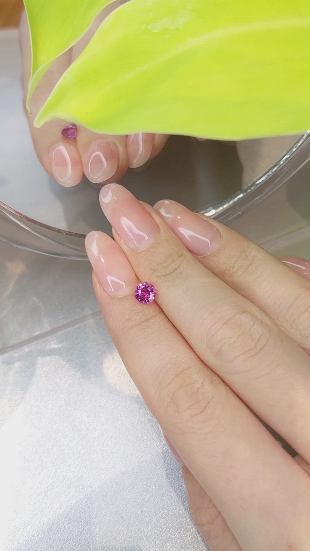 0.99 Ct. Pink Sapphire from Ceylon (Sri Lanka) Size Video