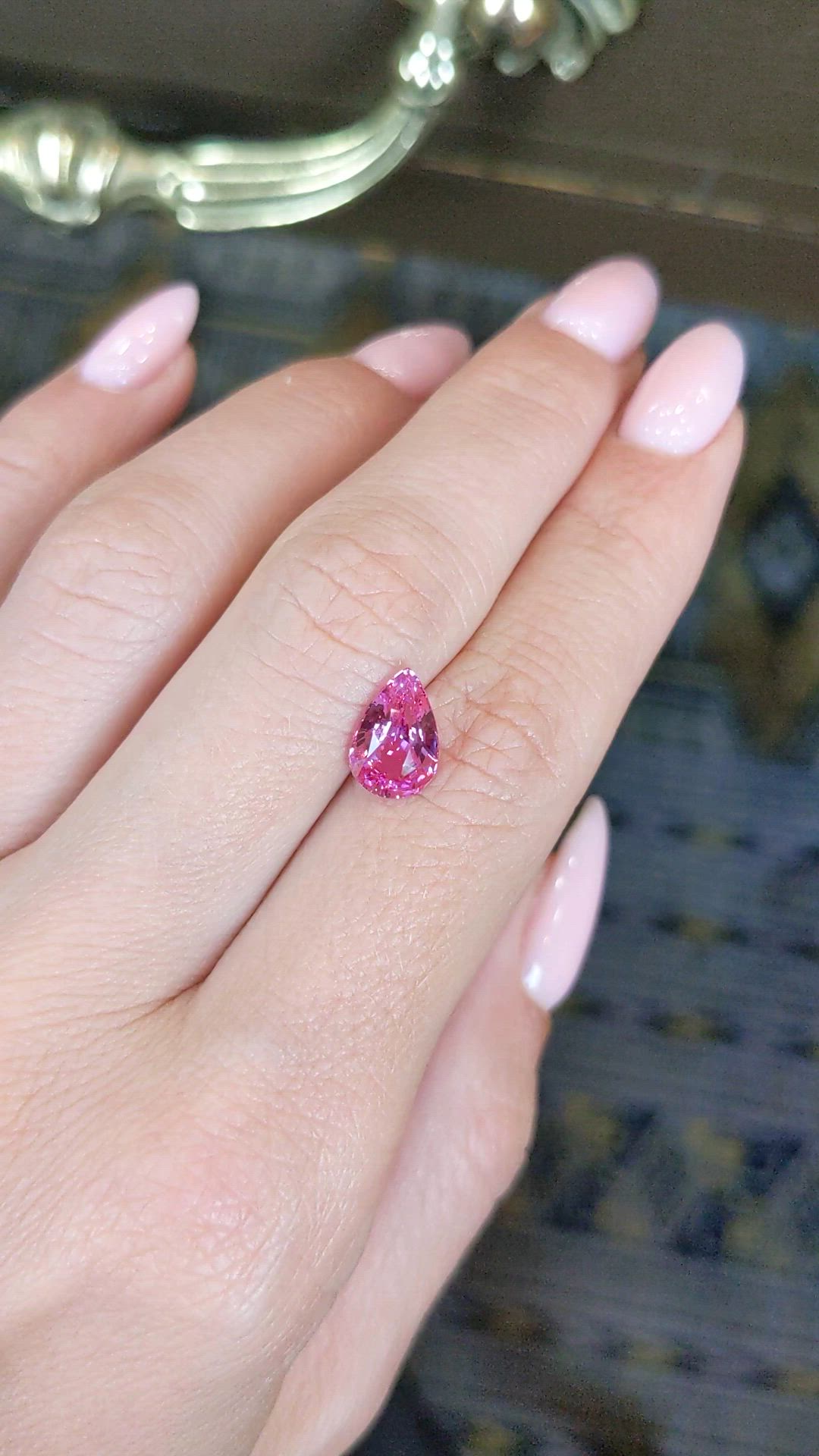 2.13 Ct. Pink Sapphire from Ceylon (Sri Lanka) Size Video