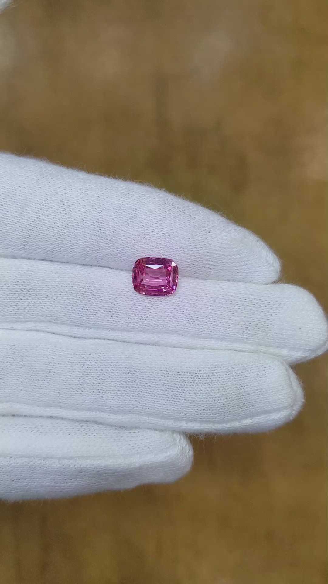 2.05 Ct. Pink Sapphire from Ceylon (Sri Lanka) Size Video