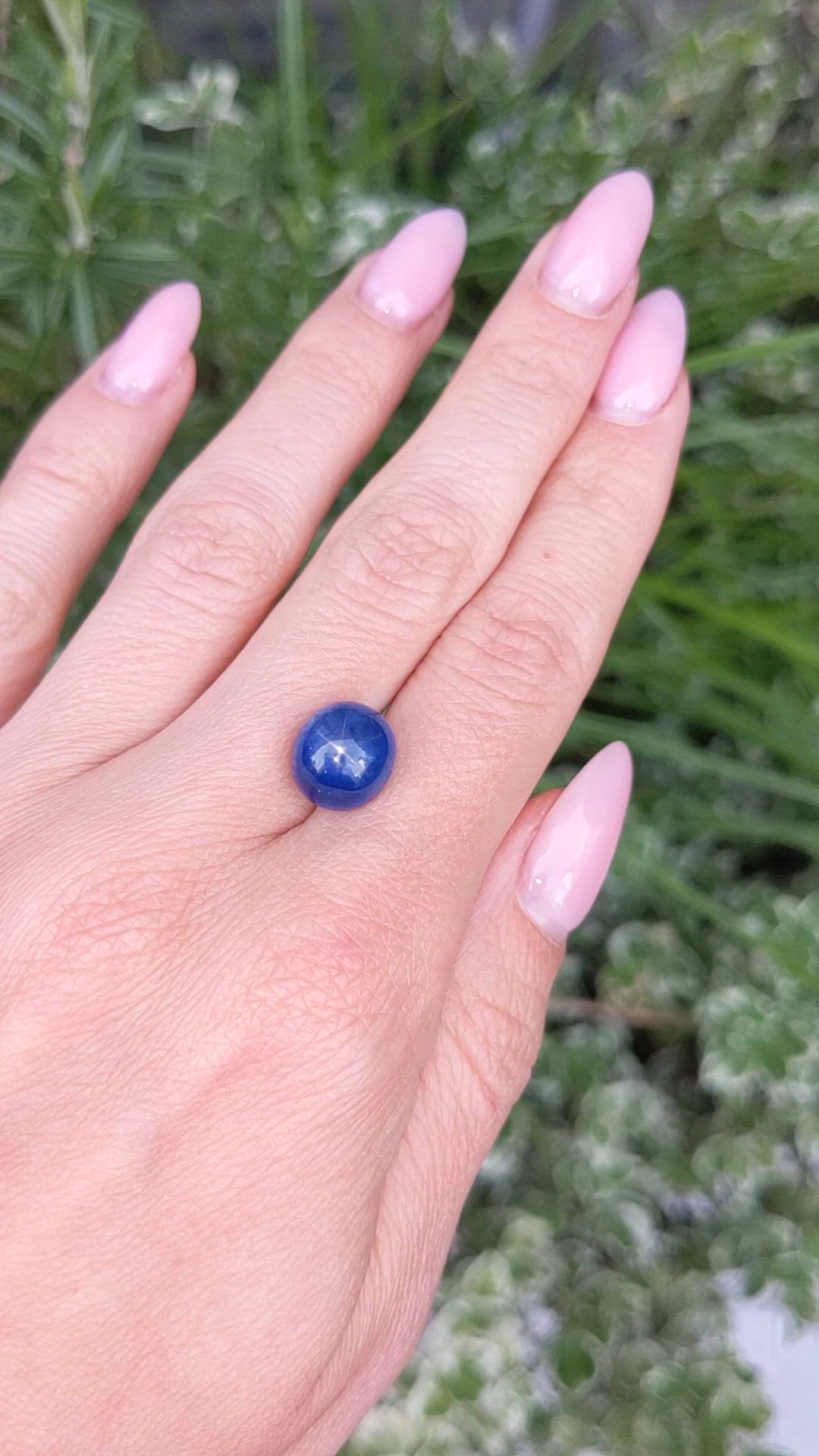 8.85 Ct. Blue Star Sapphire from Ceylon (Sri Lanka) Size Video