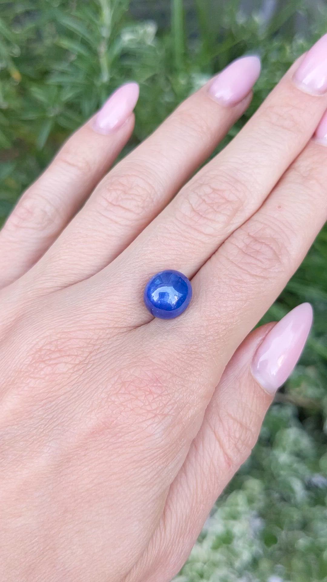 8.85 Ct. Blue Star Sapphire from Ceylon (Sri Lanka) Size Video