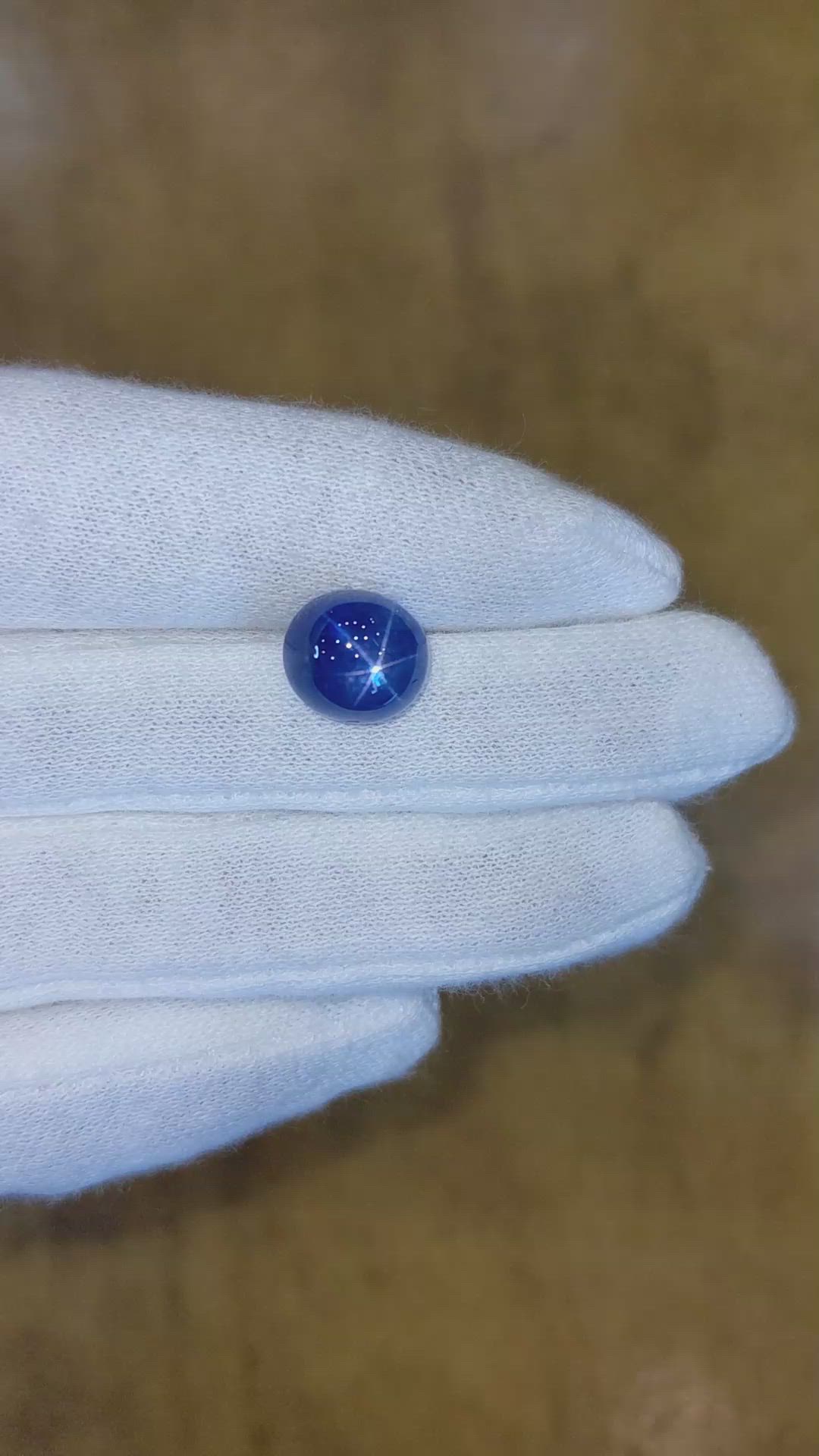 8.85 Ct. Blue Star Sapphire from Ceylon (Sri Lanka) Size Video