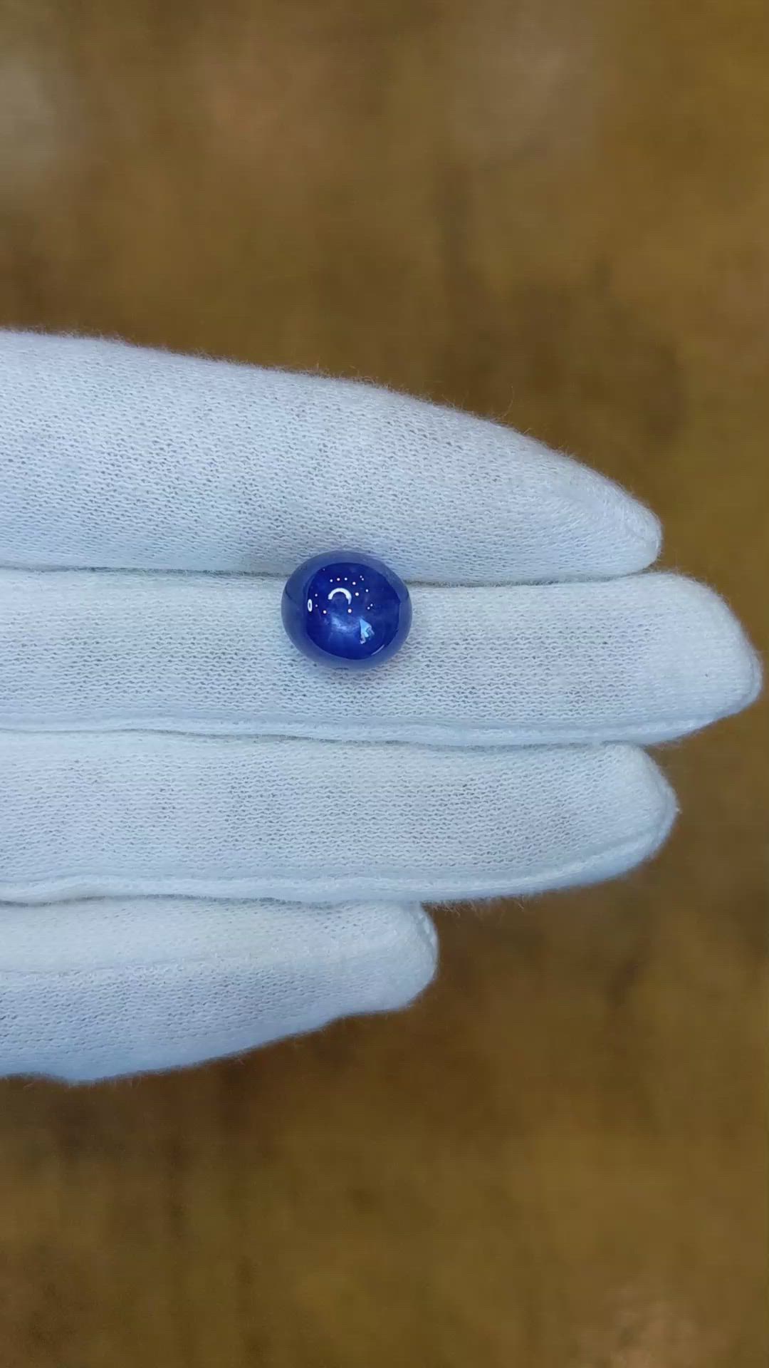 8.85 Ct. Blue Star Sapphire from Ceylon (Sri Lanka) Size Video