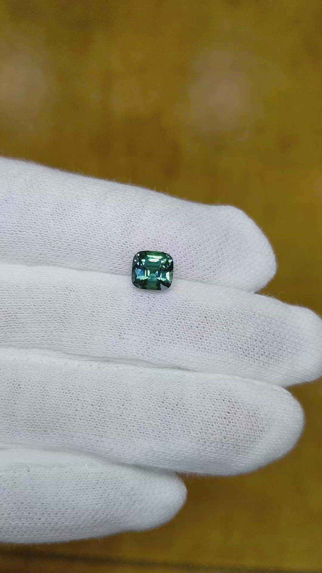 2.05 Ct. Bluish Green Sapphire from Ceylon (Sri Lanka) Size Video
