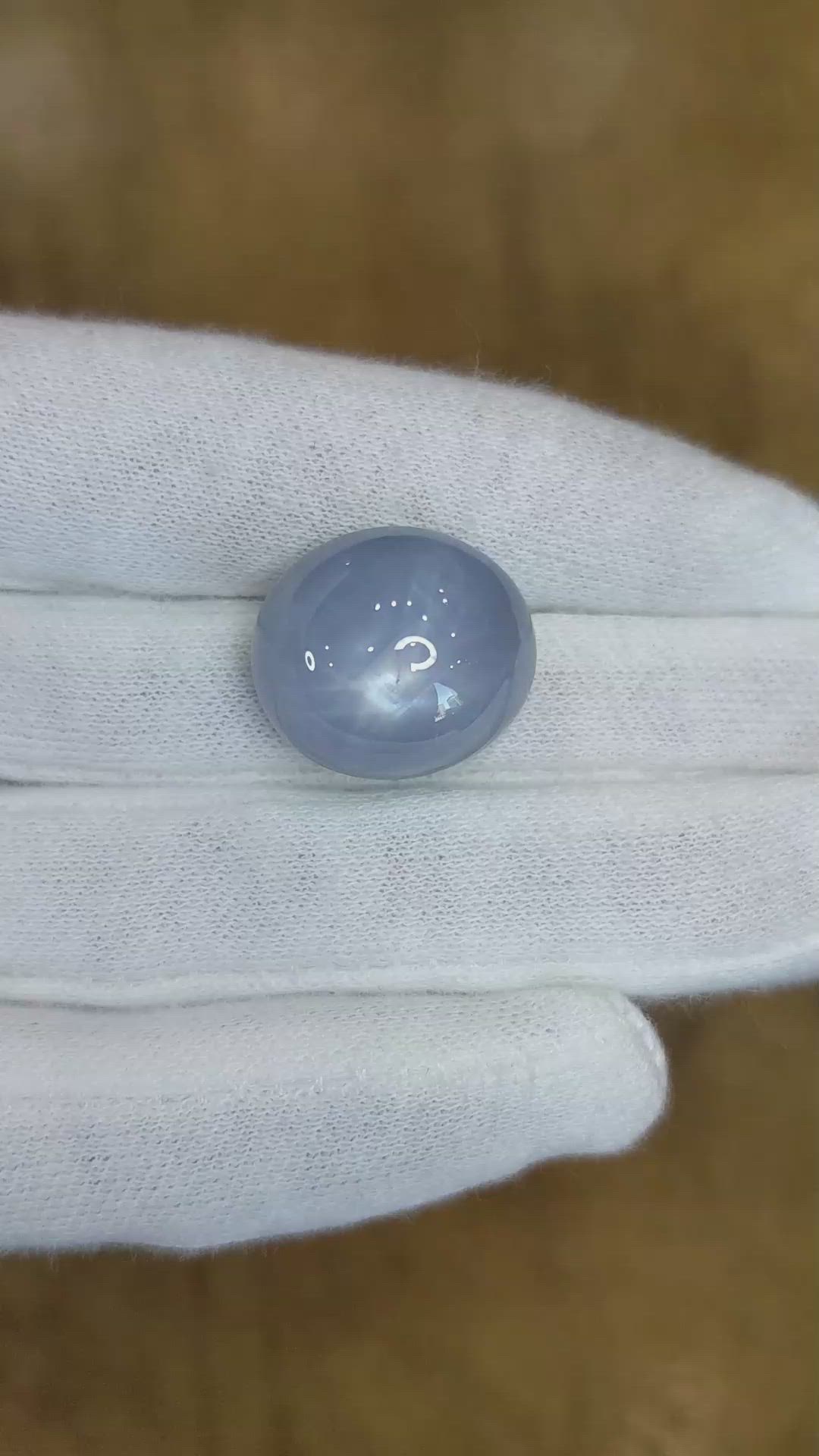 44.32 Ct. Bluish Grey Star Sapphire from Ceylon (Sri Lanka) Size Video