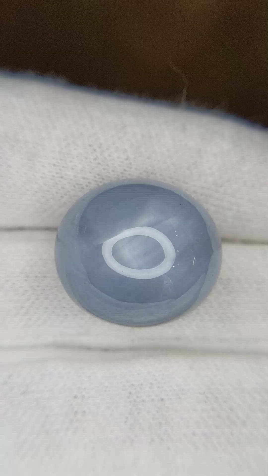 44.32 Ct. Bluish Grey Star Sapphire from Ceylon (Sri Lanka) Size Video
