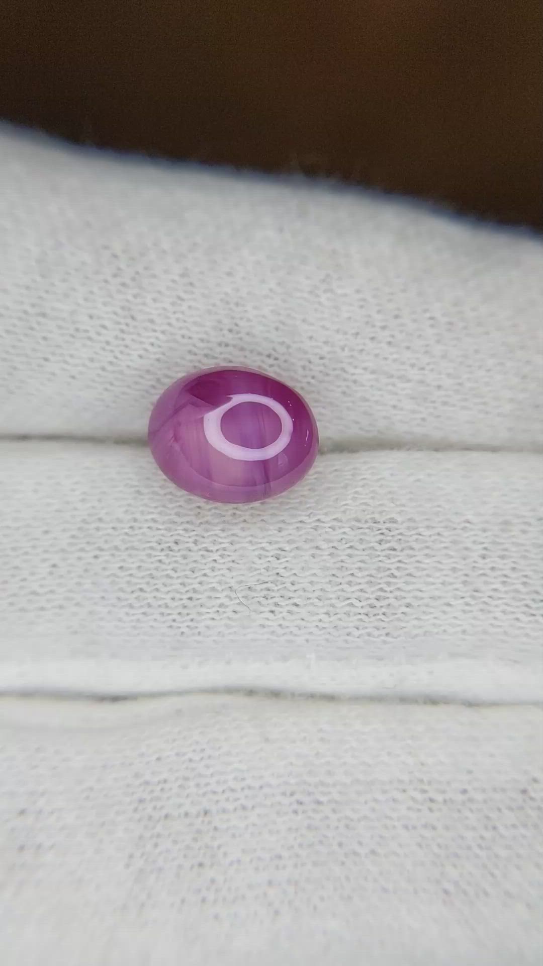 5.11 Ct. Pink Star Sapphire from Ceylon (Sri Lanka) Size Video