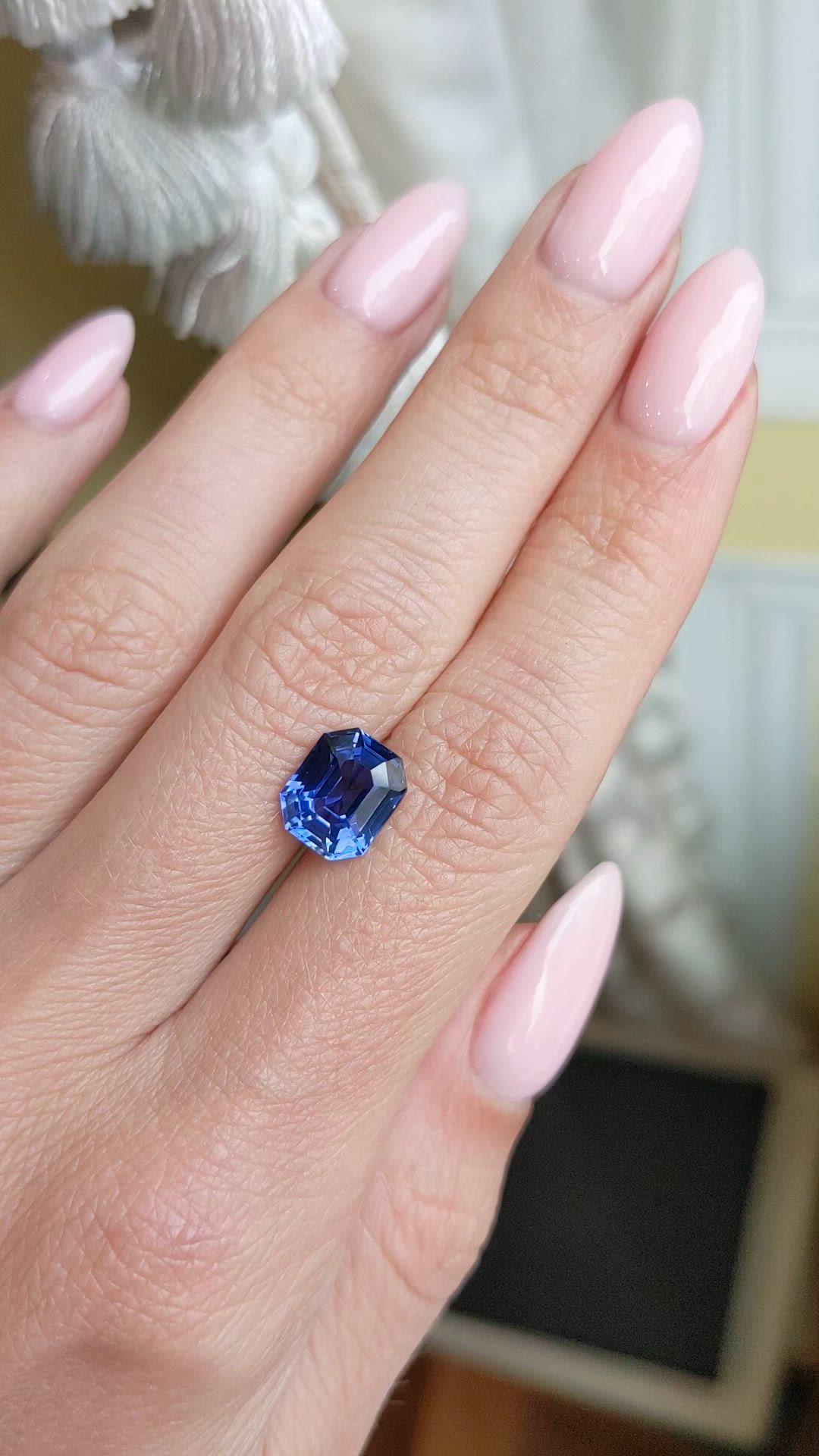 3.52 Ct. Blue Sapphire from Ceylon (Sri Lanka) Size Video