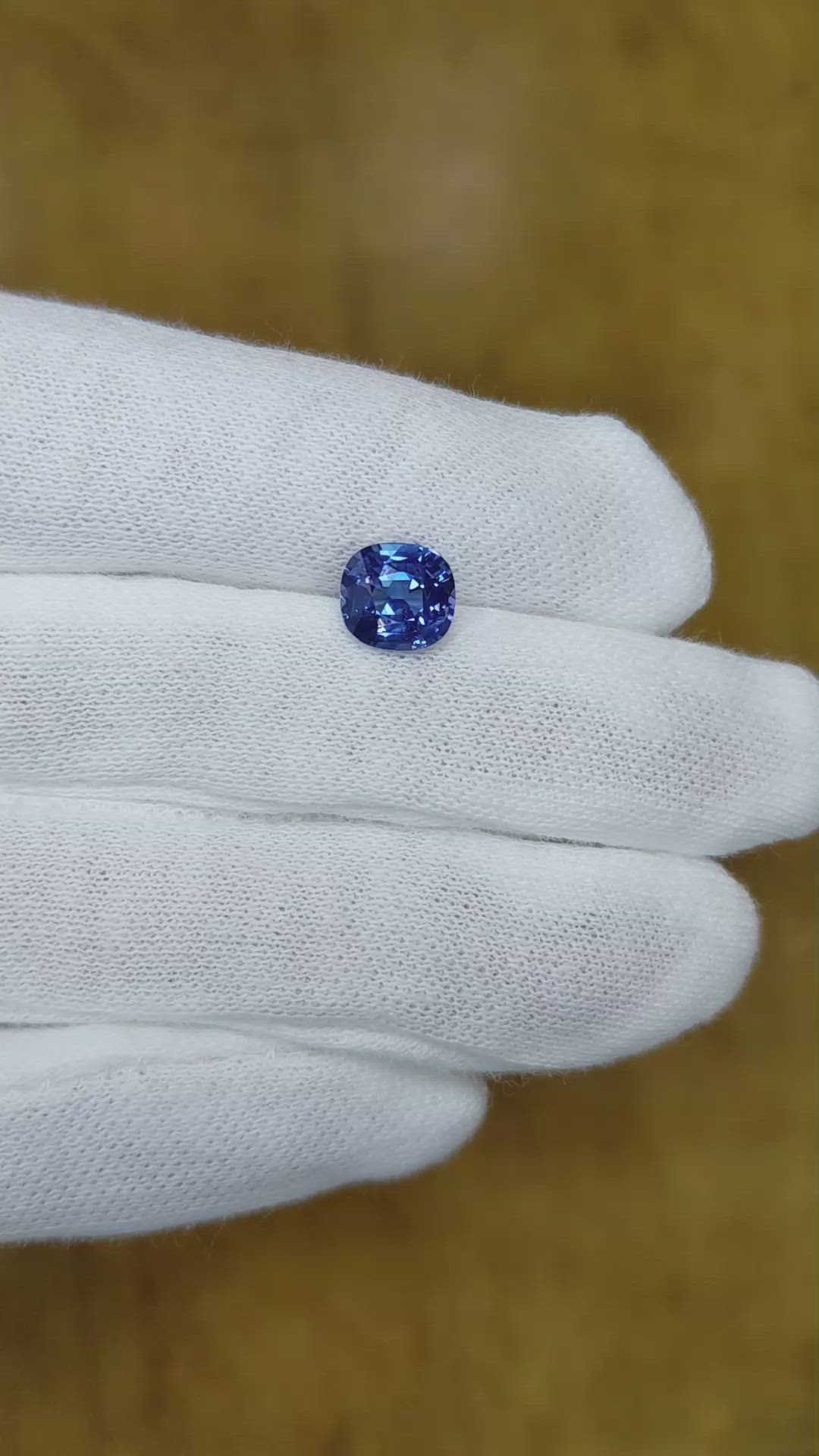 2.26 Ct. Blue Sapphire from Ceylon (Sri Lanka) Size Video