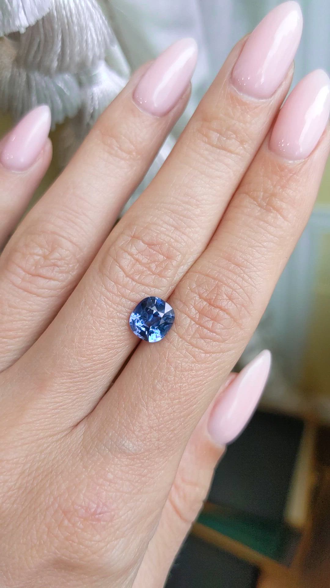 2.26 Ct. Blue Sapphire from Ceylon (Sri Lanka) Size Video