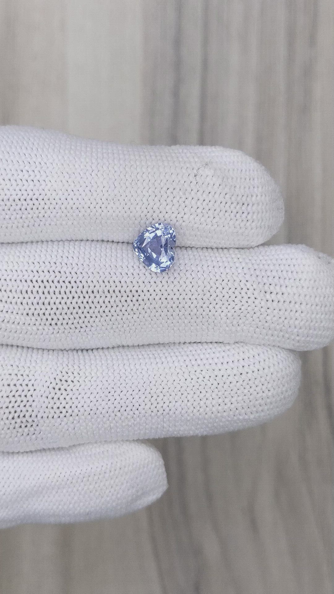 1.60 Ct. Blue Sapphire from Ceylon (Sri Lanka) Size Video