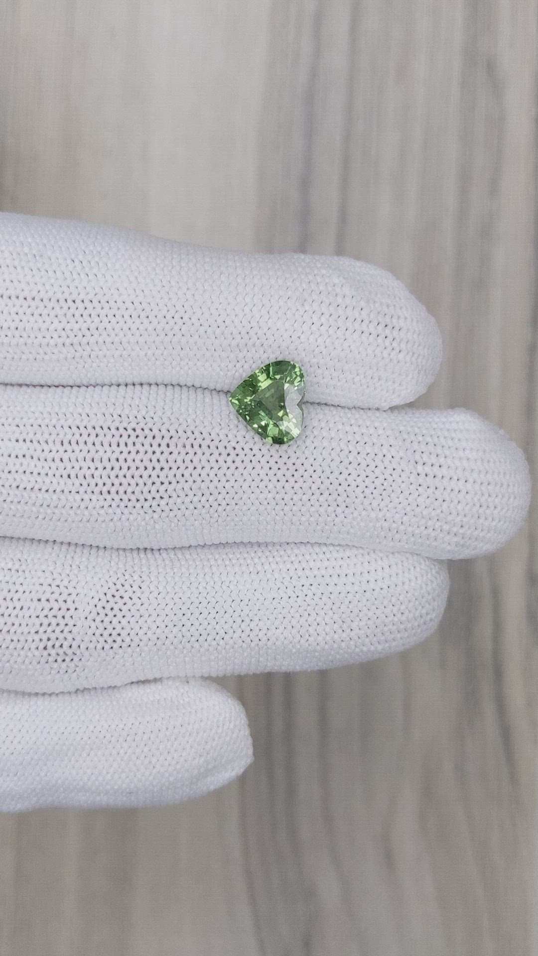 2.53 Ct. Green Sapphire from Ceylon (Sri Lanka) Size Video