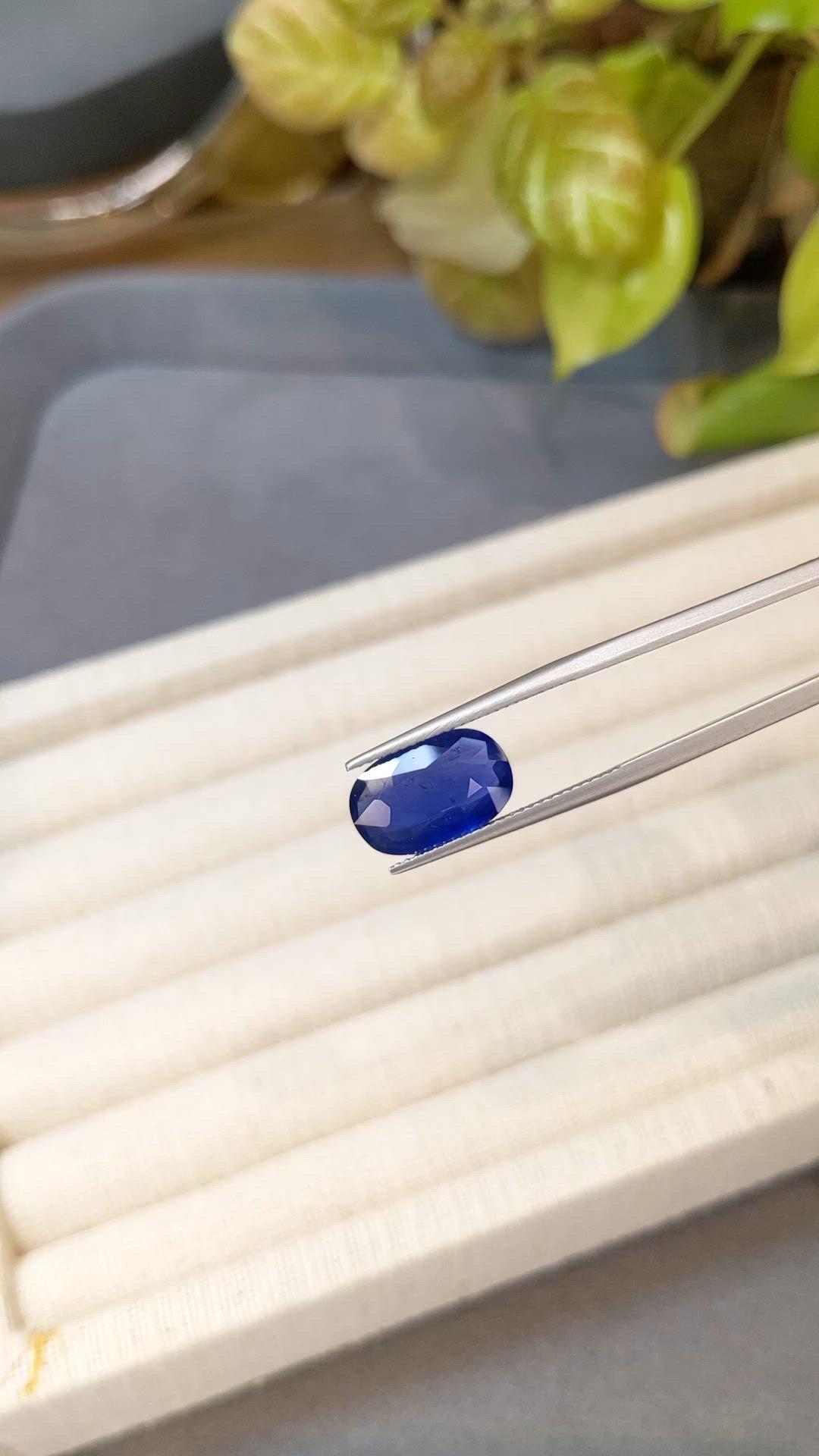 4.40 Ct. Blue Sapphire from Burma (Myanmar) Size Video