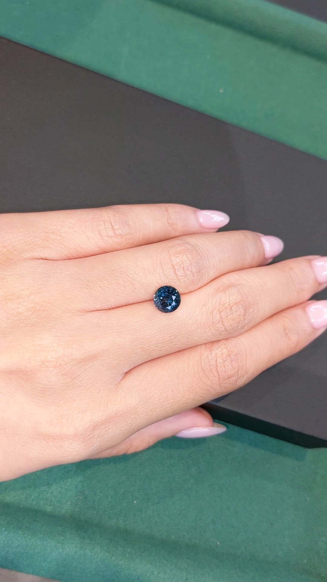 2.08 Ct. Greenish Blue Sapphire from Madagascar Size Video
