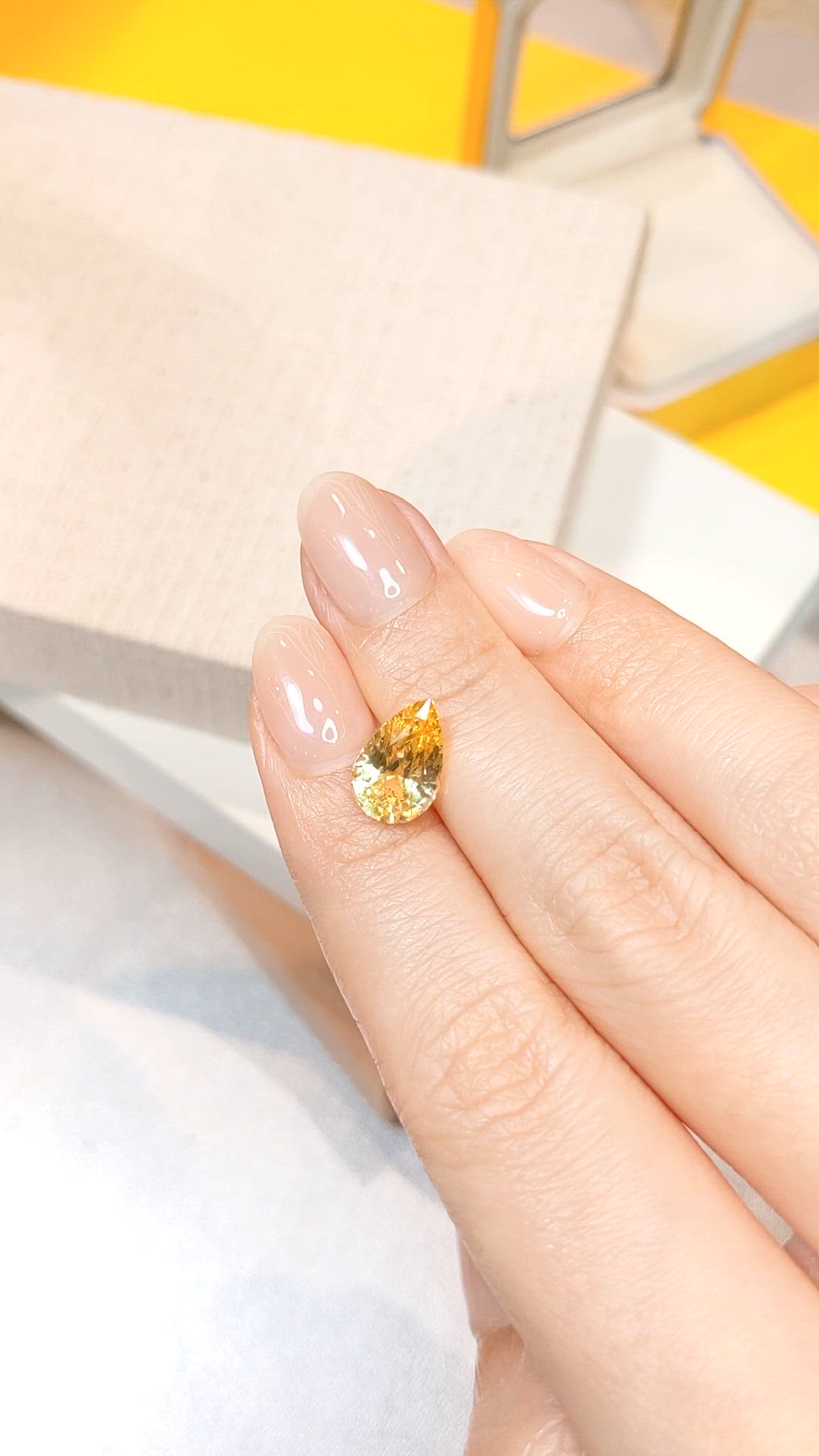3.59 Ct. Yellow Sapphire from Ceylon (Sri Lanka) Size Video