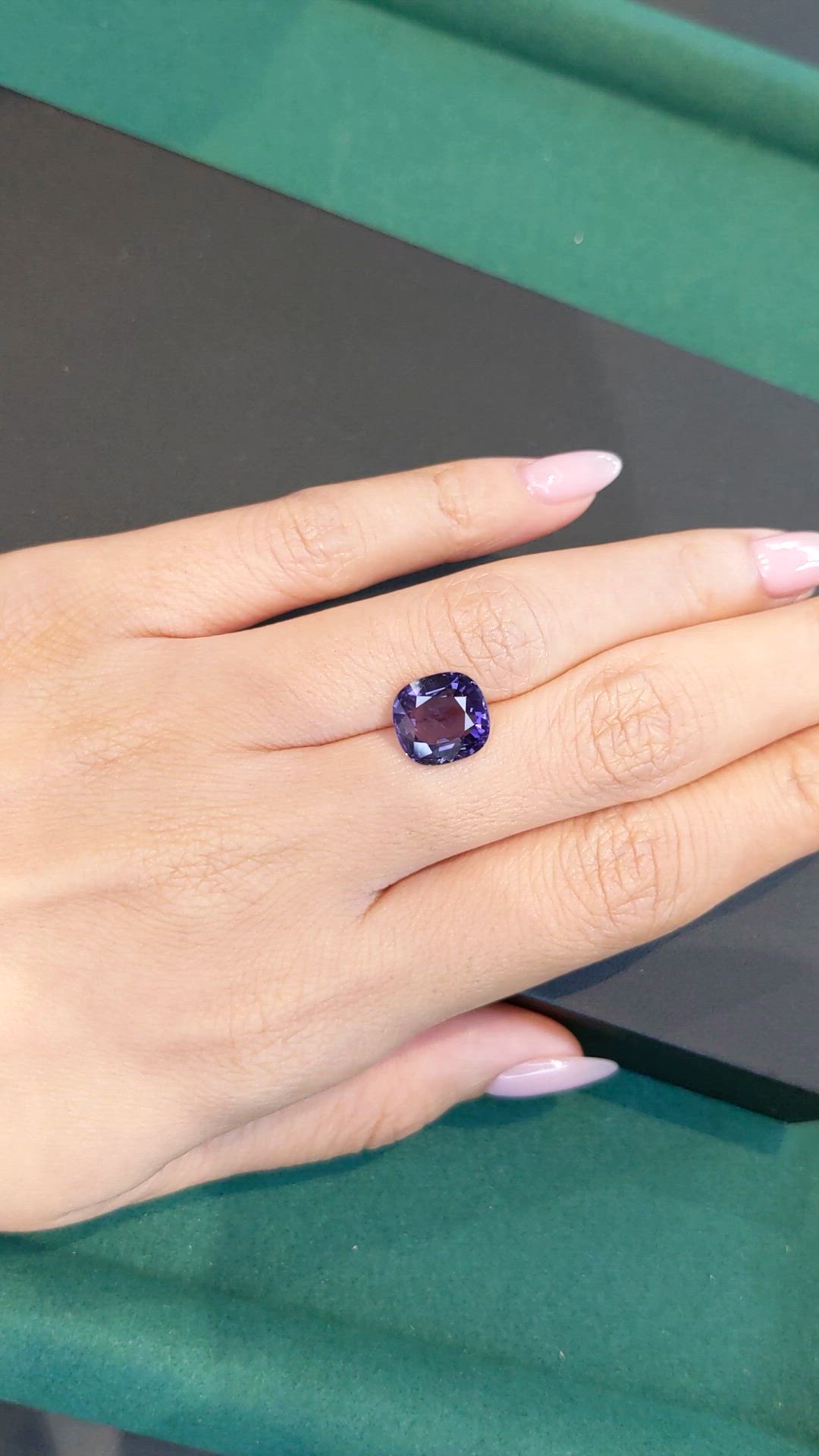 5.23 Ct. Purple Sapphire from Madagascar Size Video