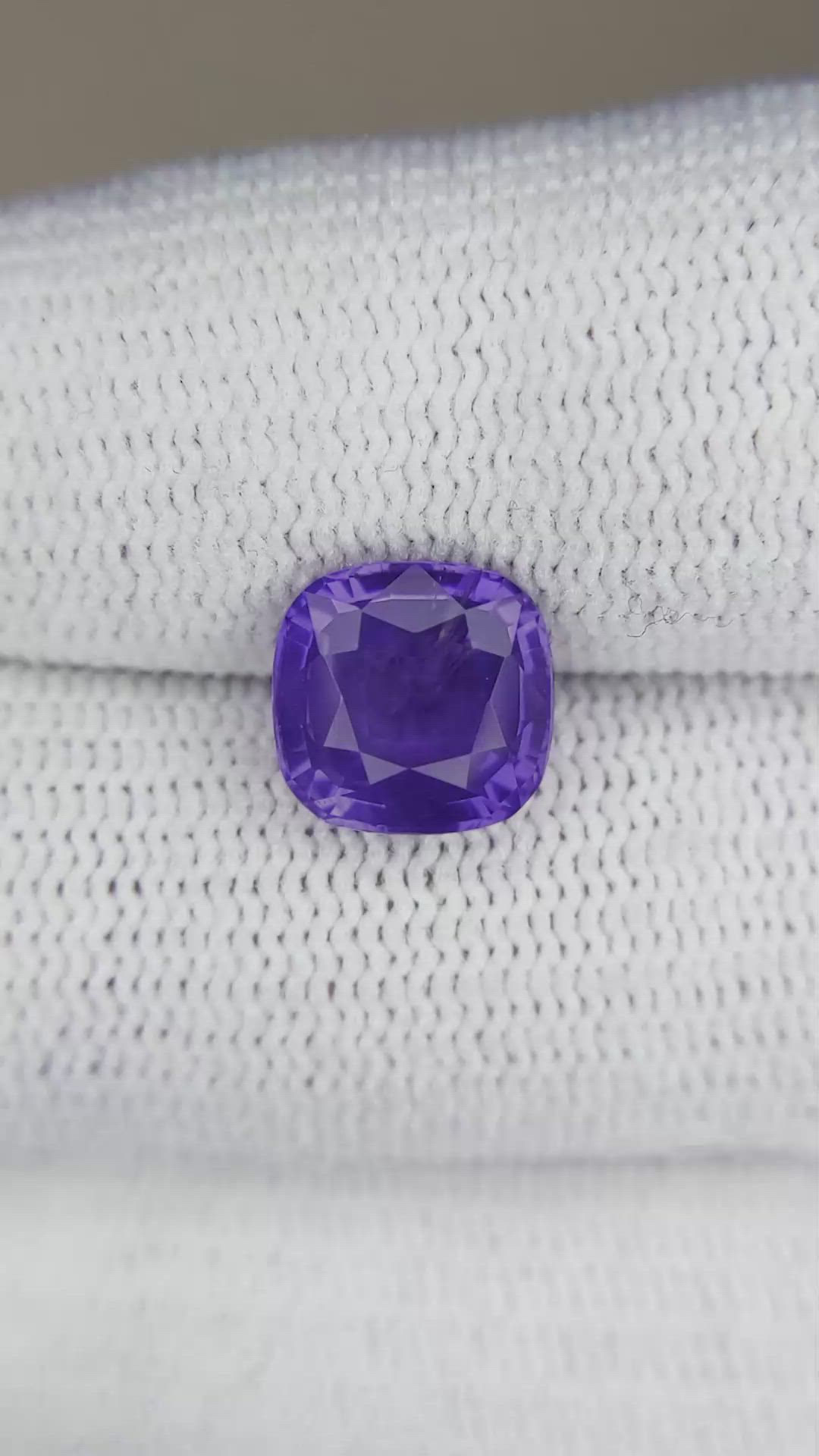 3.27 Ct. Purple Sapphire from Madagascar Size Video
