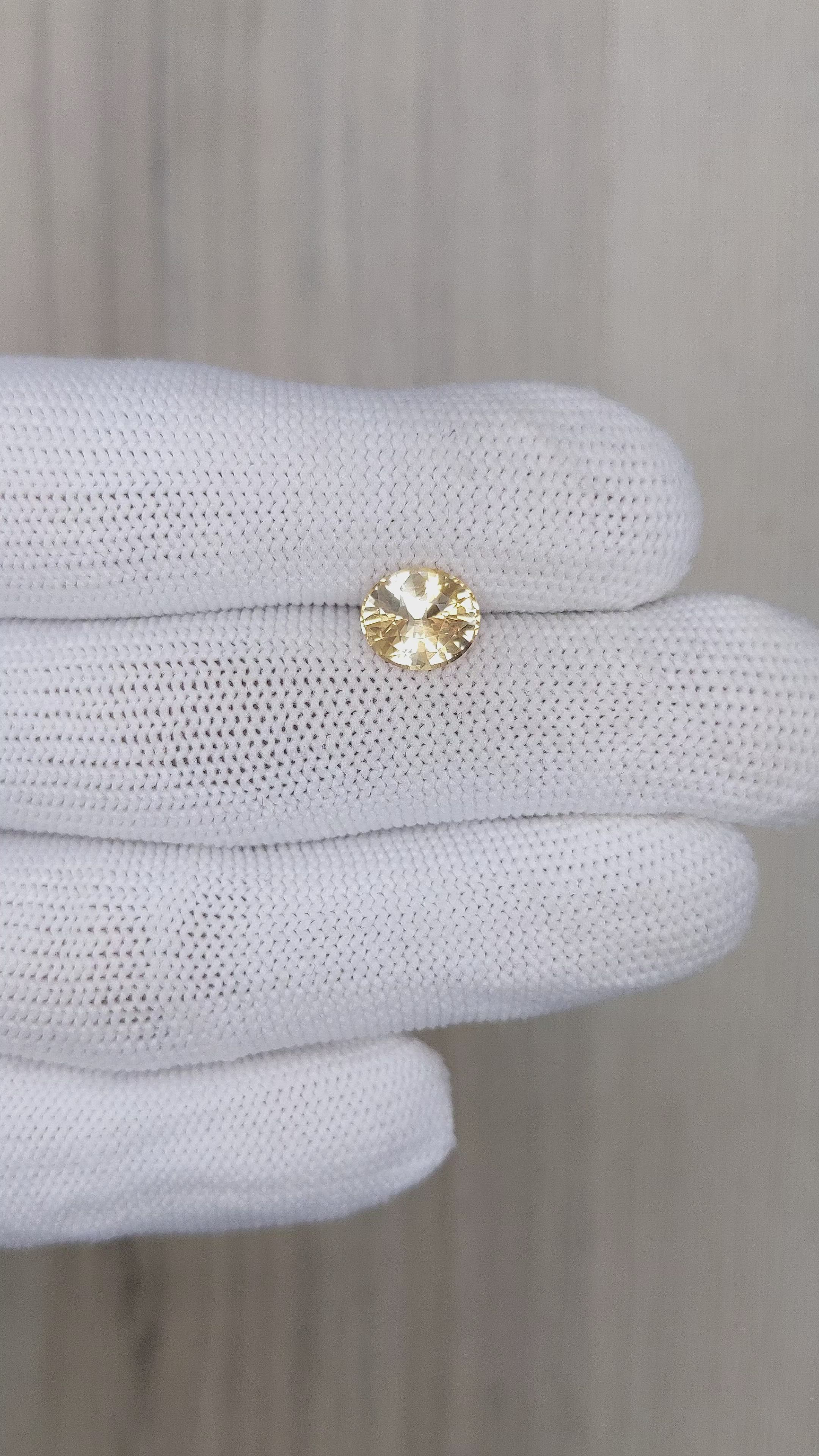 2.05 Ct. Peach Sapphire from Ceylon (Sri Lanka) Size Video