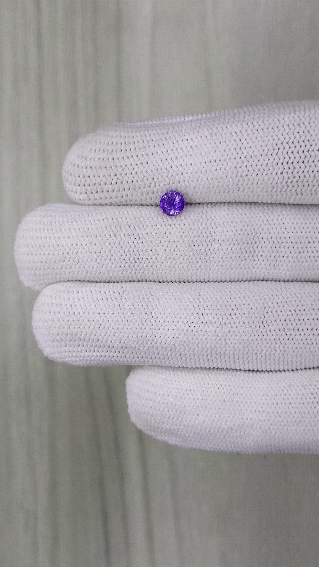 0.48 Ct. Color Change Sapphire from Ceylon (Sri Lanka) Size Video