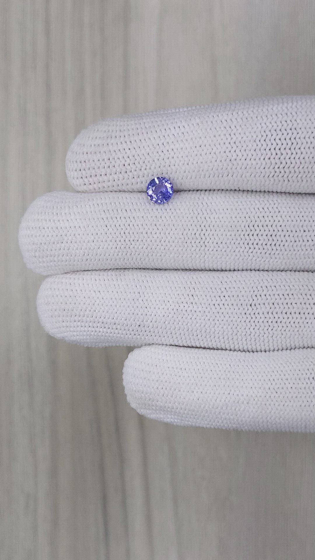 0.67 Ct. Color Change Sapphire from Ceylon (Sri Lanka) Size Video