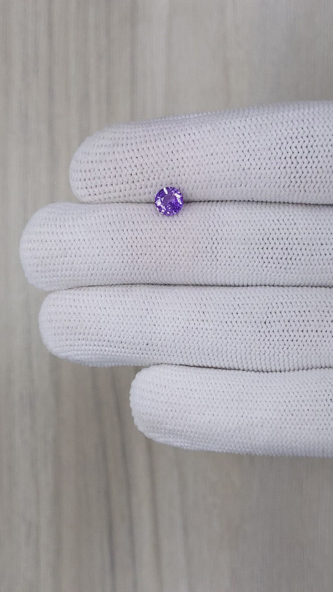 0.67 Ct. Color Change Sapphire from Ceylon (Sri Lanka) Size Video