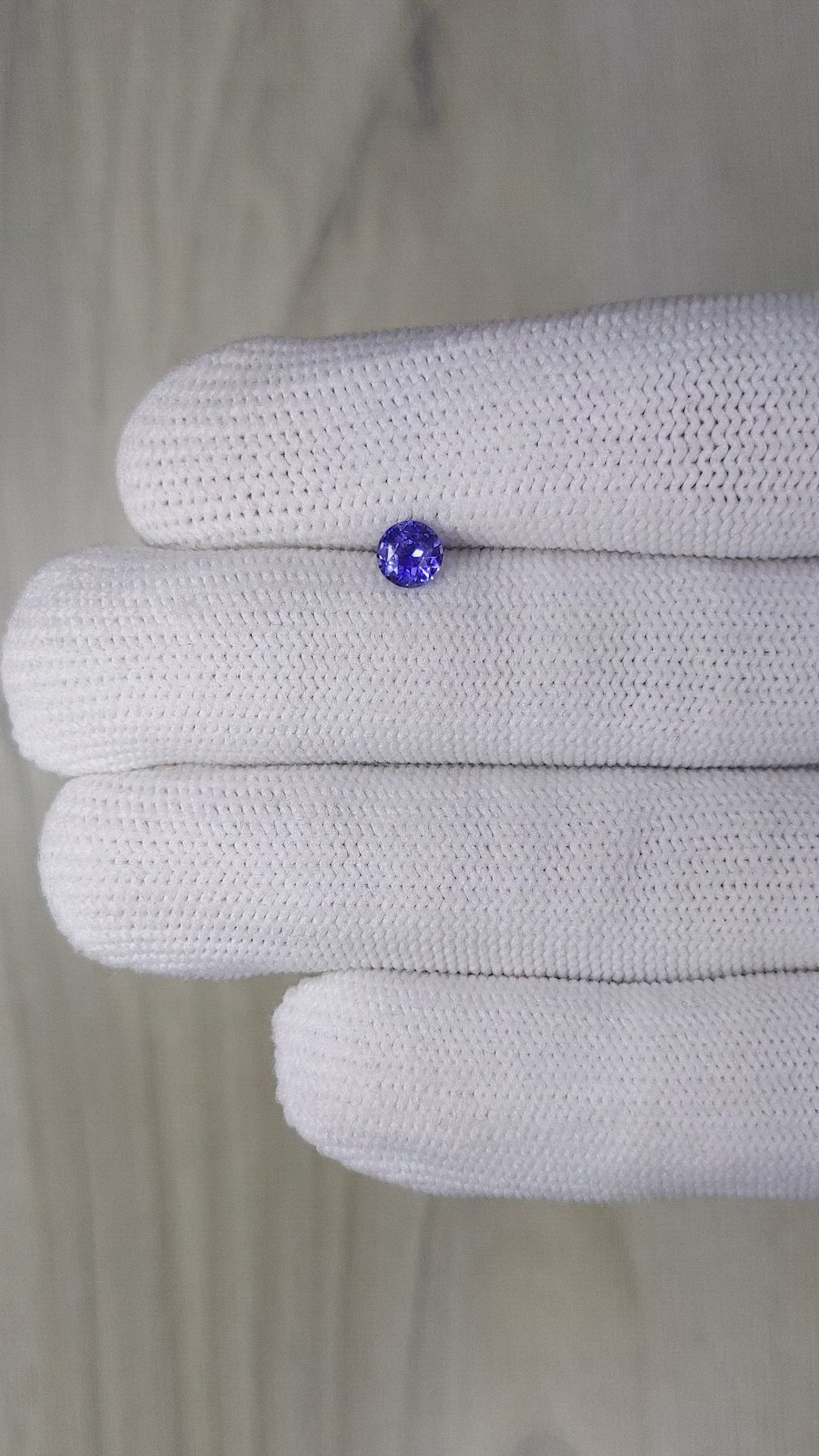 0.56 Ct. Blue Sapphire from Ceylon (Sri Lanka) Size Video