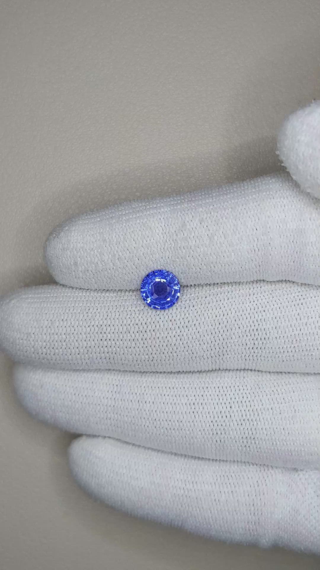 1.32 Ct. Blue Sapphire from Ceylon (Sri Lanka) Size Video