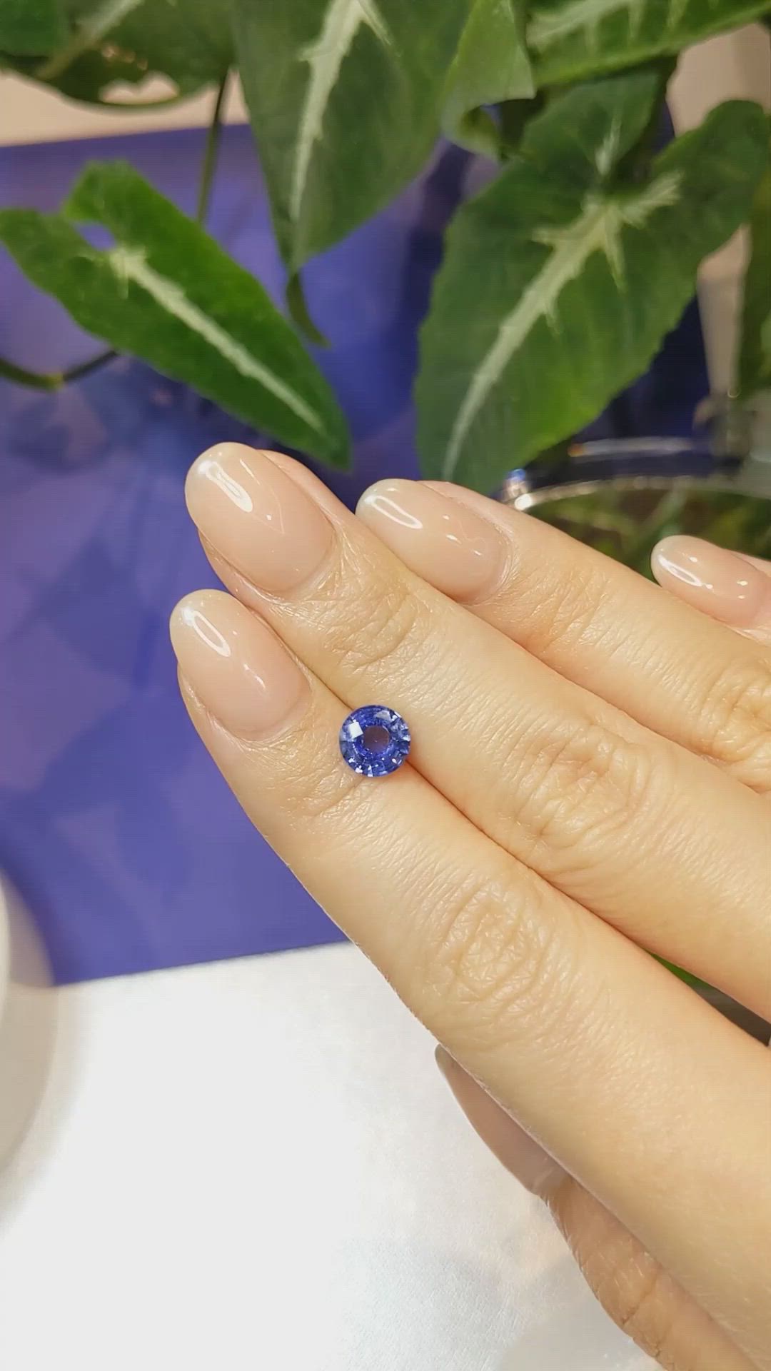 1.32 Ct. Blue Sapphire from Ceylon (Sri Lanka) Size Video