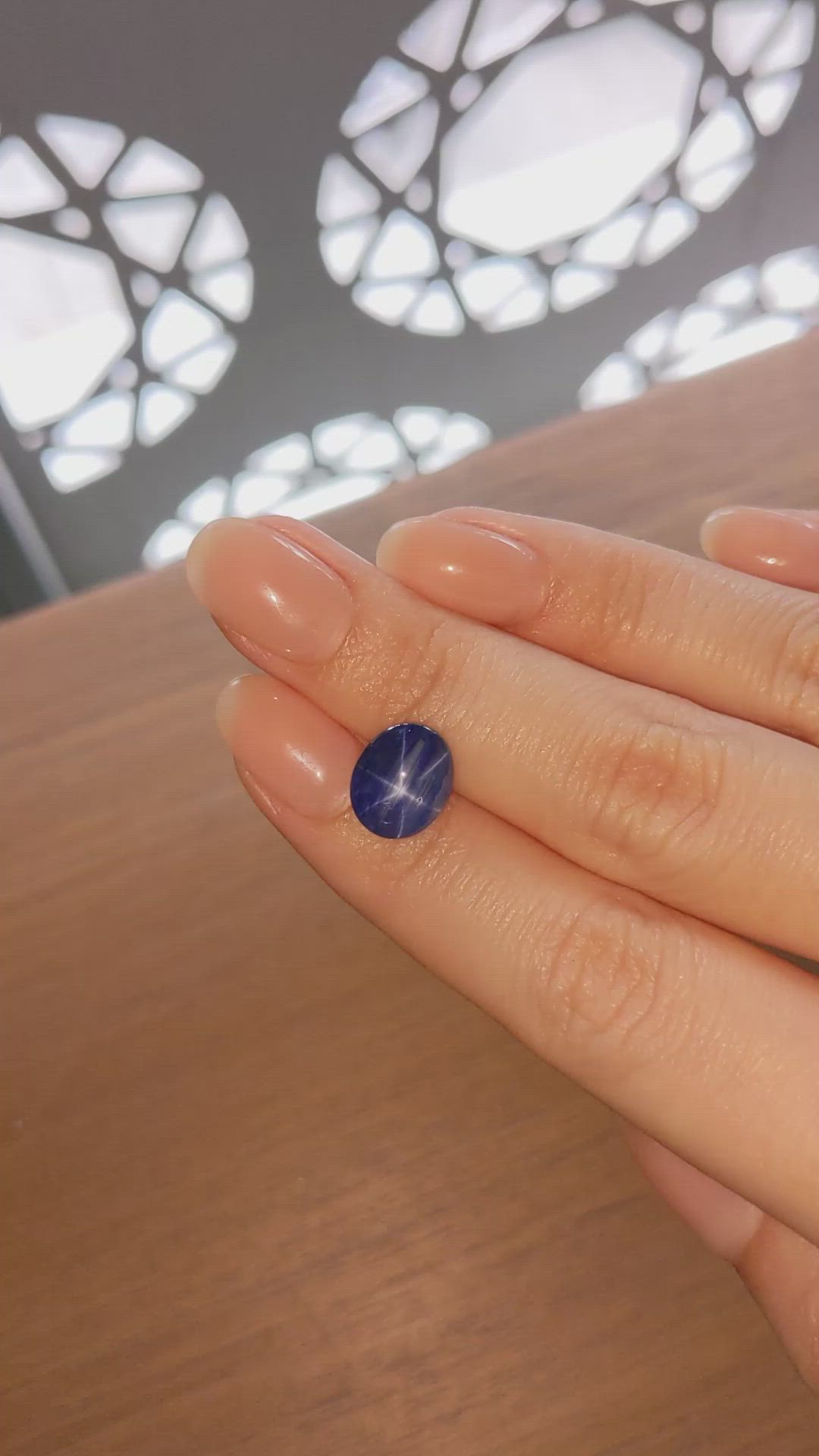 6.24 Ct. Blue Star Sapphire from Ceylon (Sri Lanka) Size Video