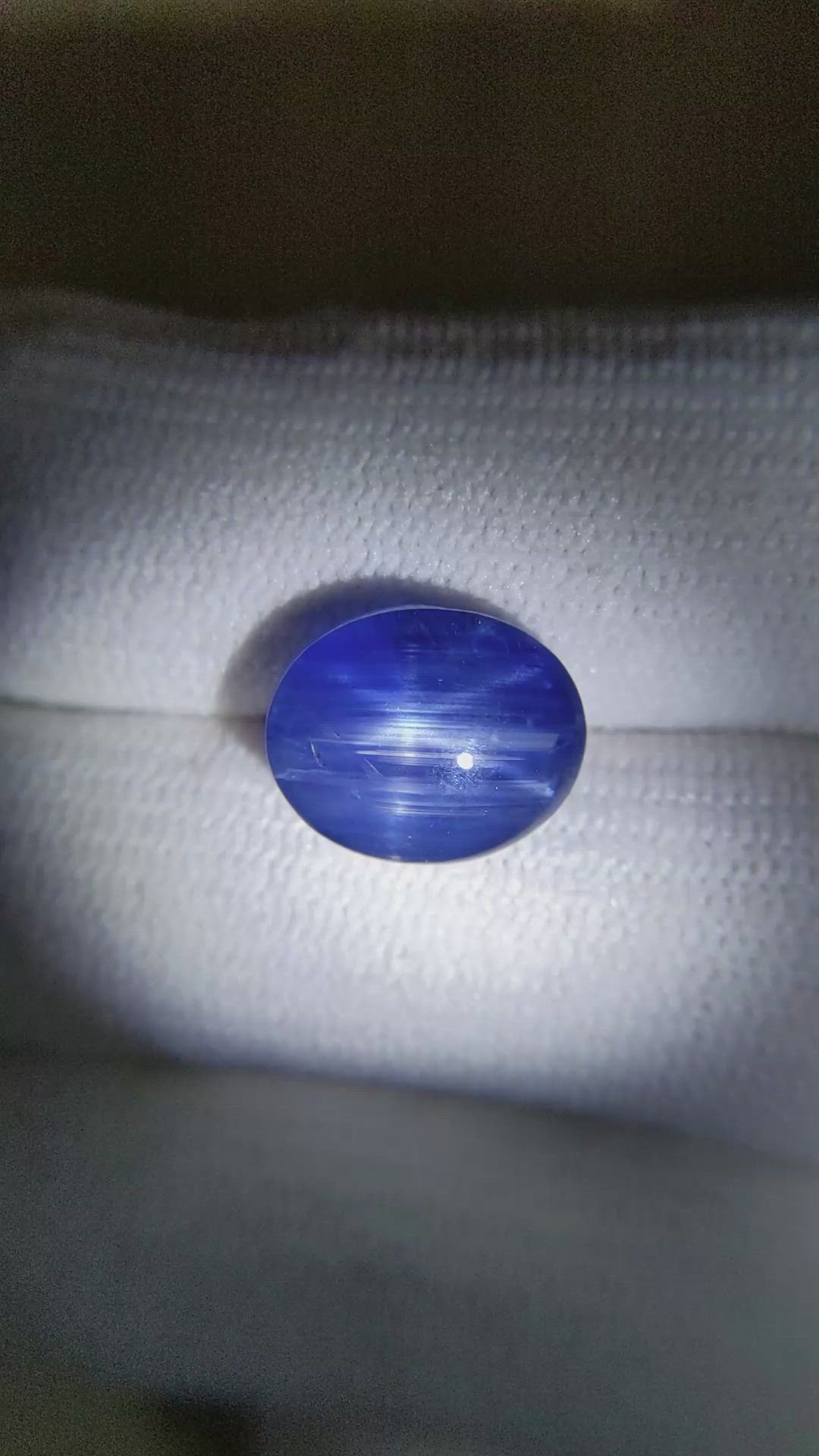 6.24 Ct. Blue Star Sapphire from Ceylon (Sri Lanka) Size Video