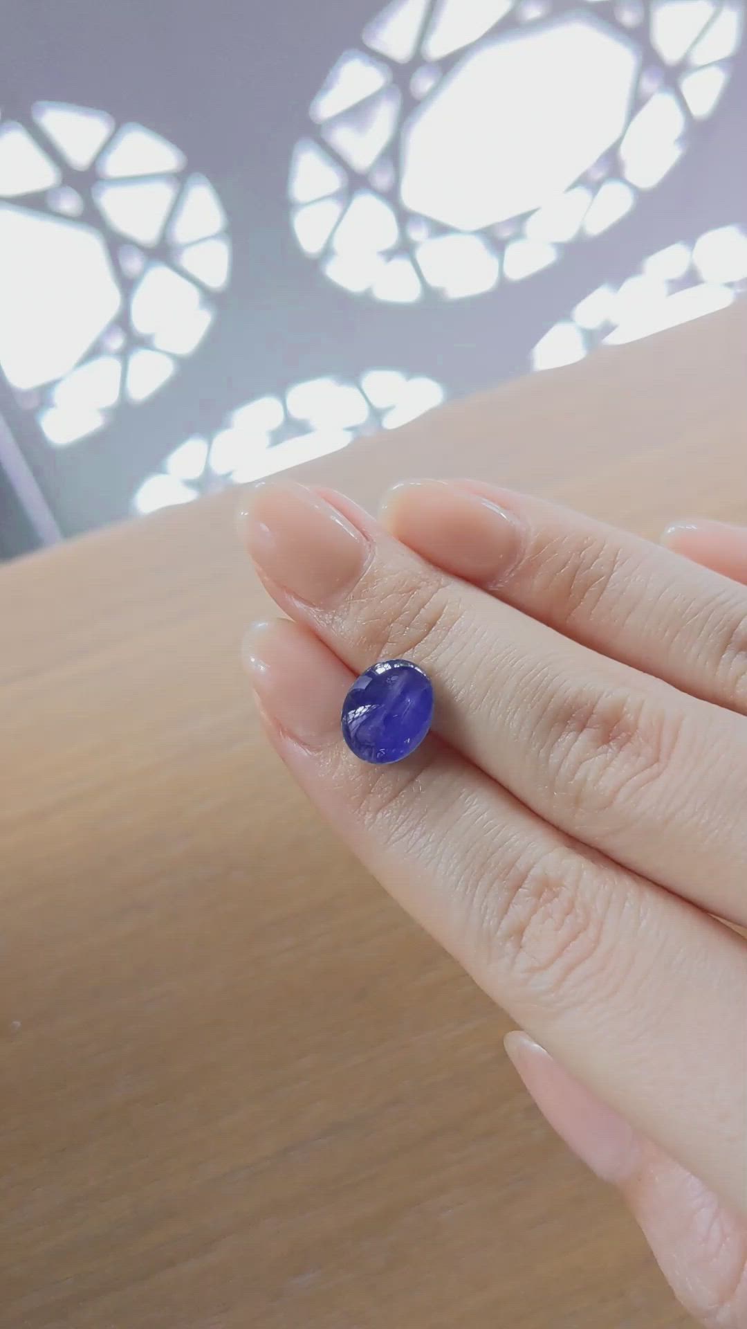 6.24 Ct. Blue Star Sapphire from Ceylon (Sri Lanka) Size Video