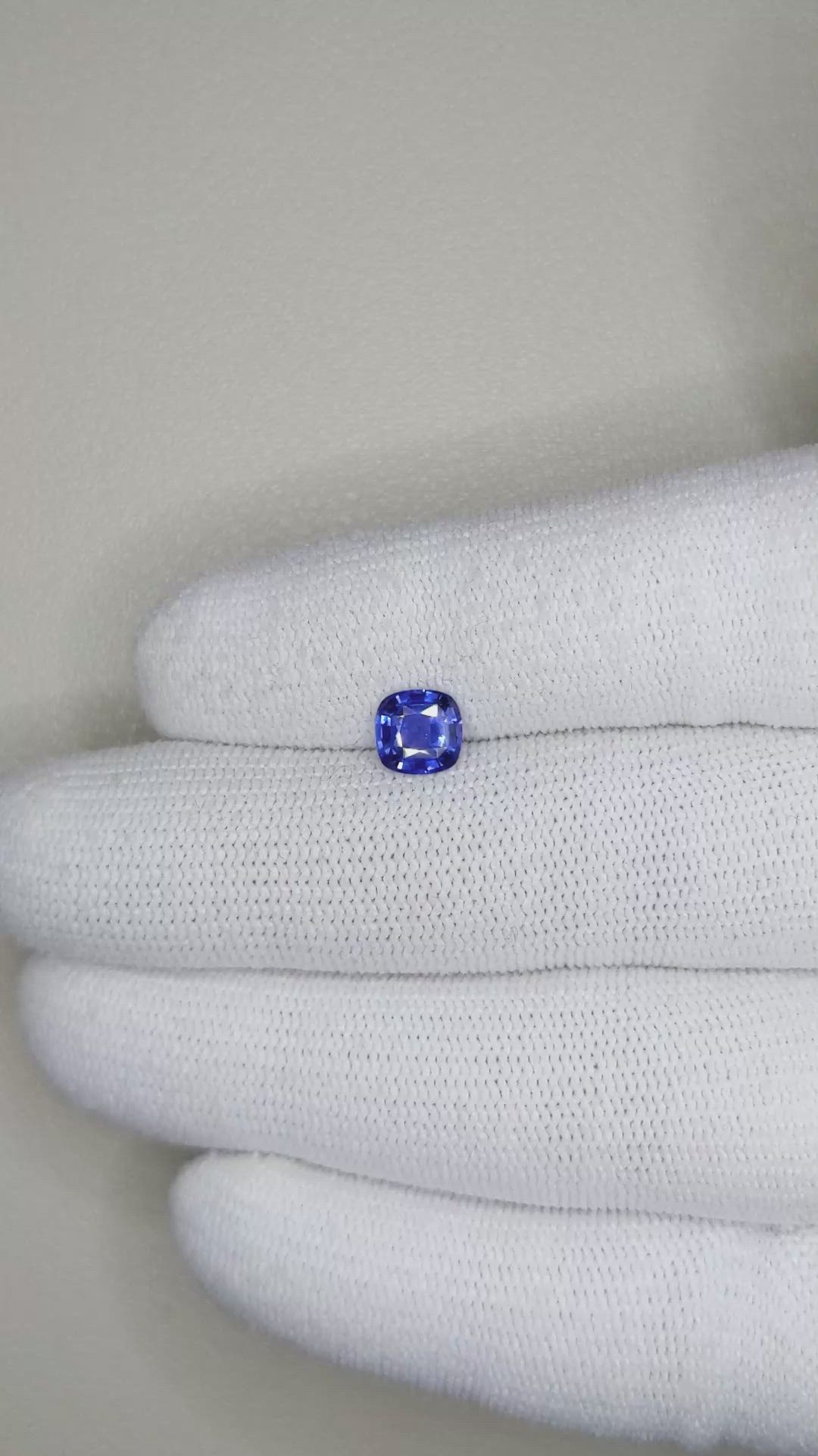 1.09 Ct. Blue Sapphire from Ceylon (Sri Lanka) Size Video
