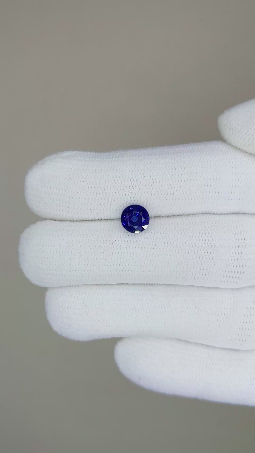 0.98 Ct. Blue Sapphire from Ceylon (Sri Lanka) Size Video